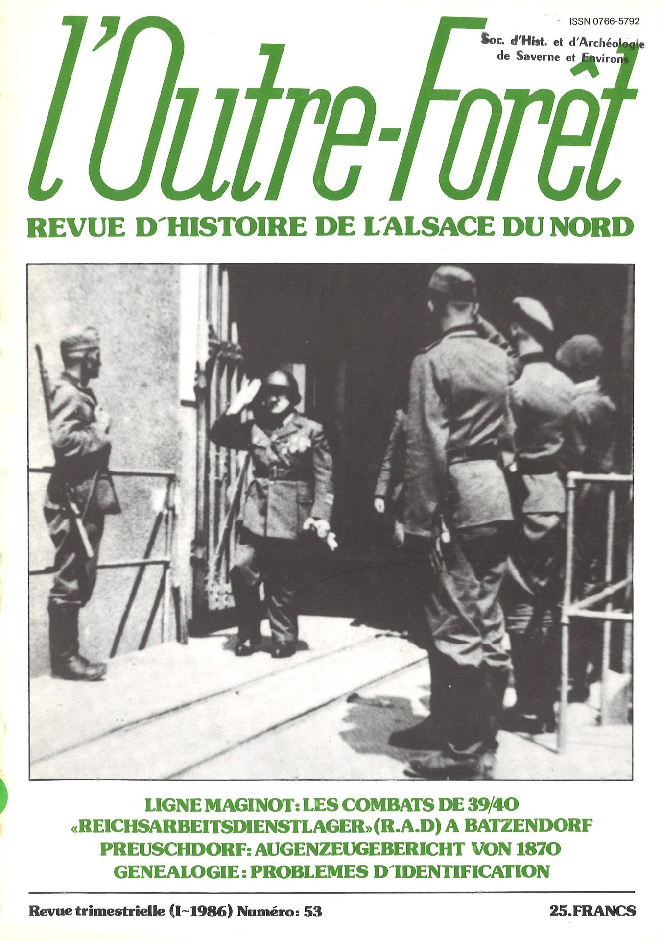 l'Outre-Forêt - Revue d'Histoire de l'Alsace du Nord