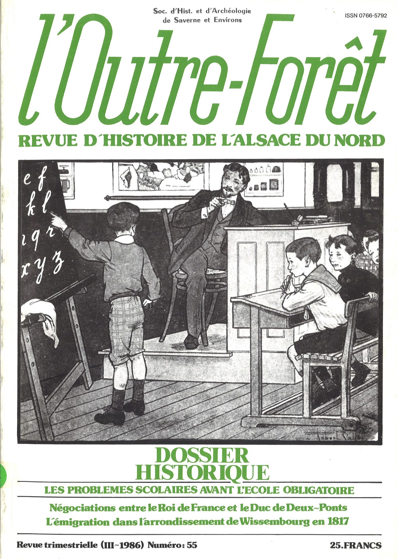 l'Outre-Forêt - Revue d'Histoire de l'Alsace du Nord - dossier historique - les problèmes scolaires avant l'école obligatoire