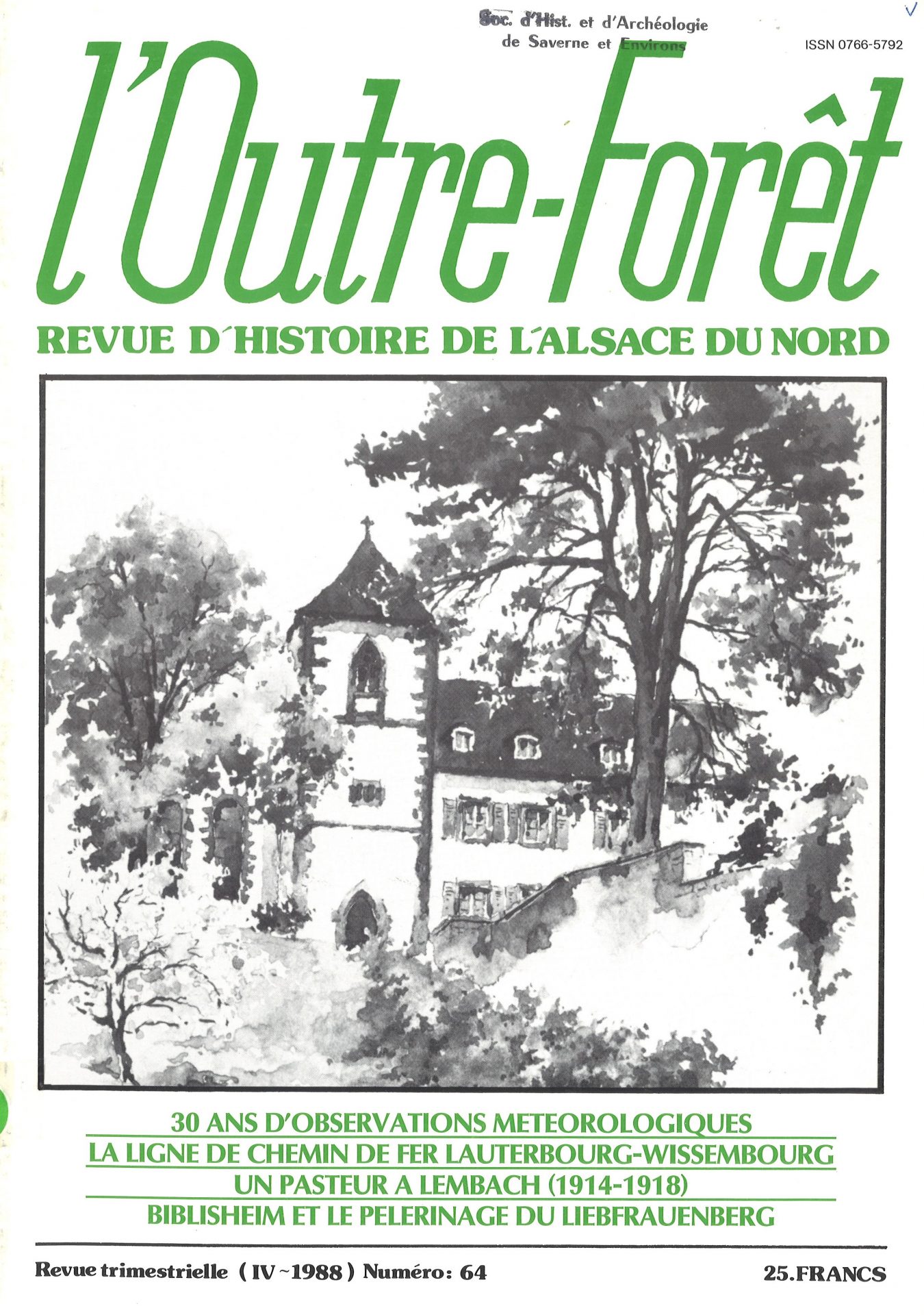 l'Outre-Forêt - Revue d'Histoire de l'Alsace du Nord