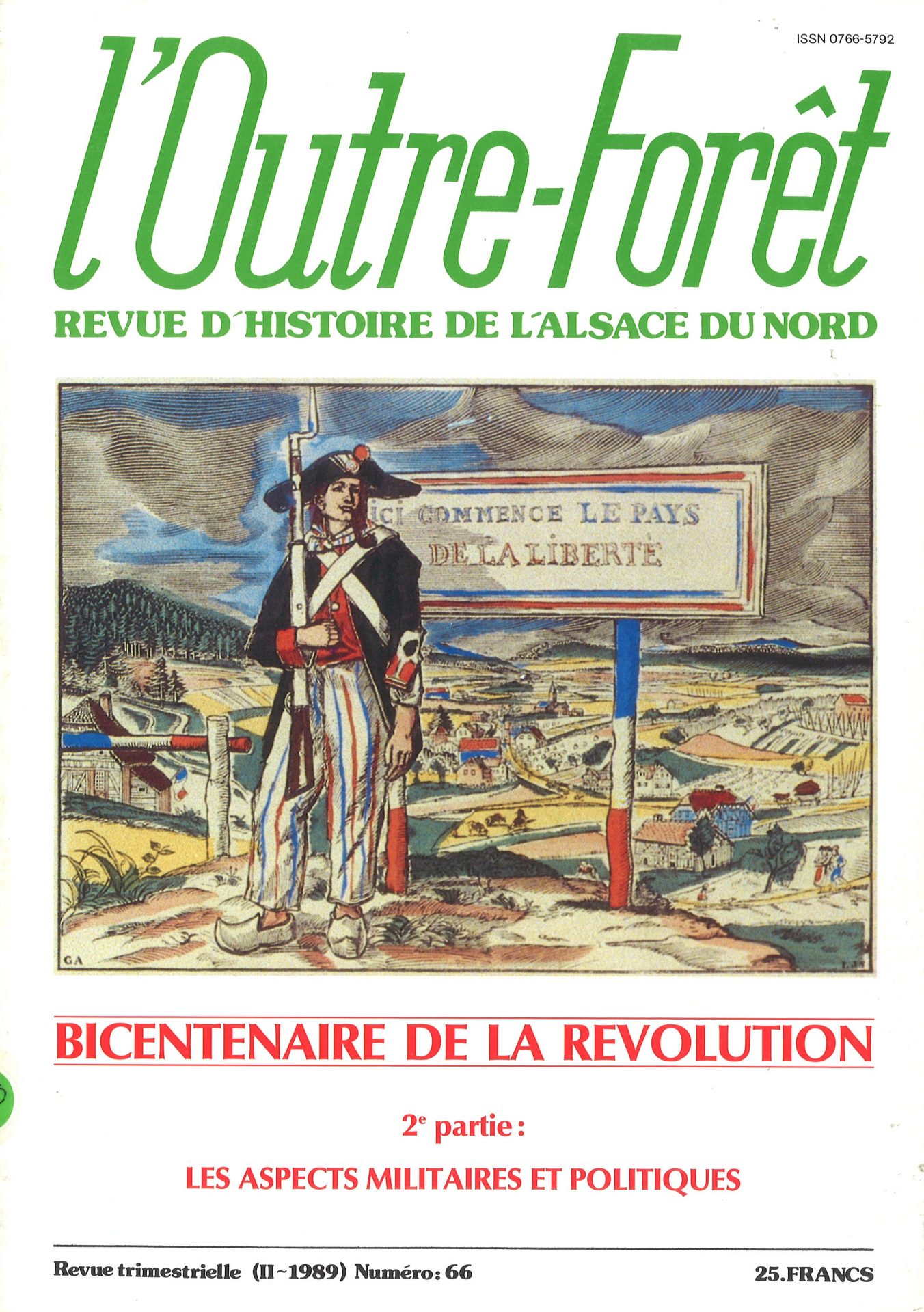 l'Outre-Forêt- Revue d'Histoire de l'Alsace du nord - spécial bicentenaire de la Révolution (2ème partie)