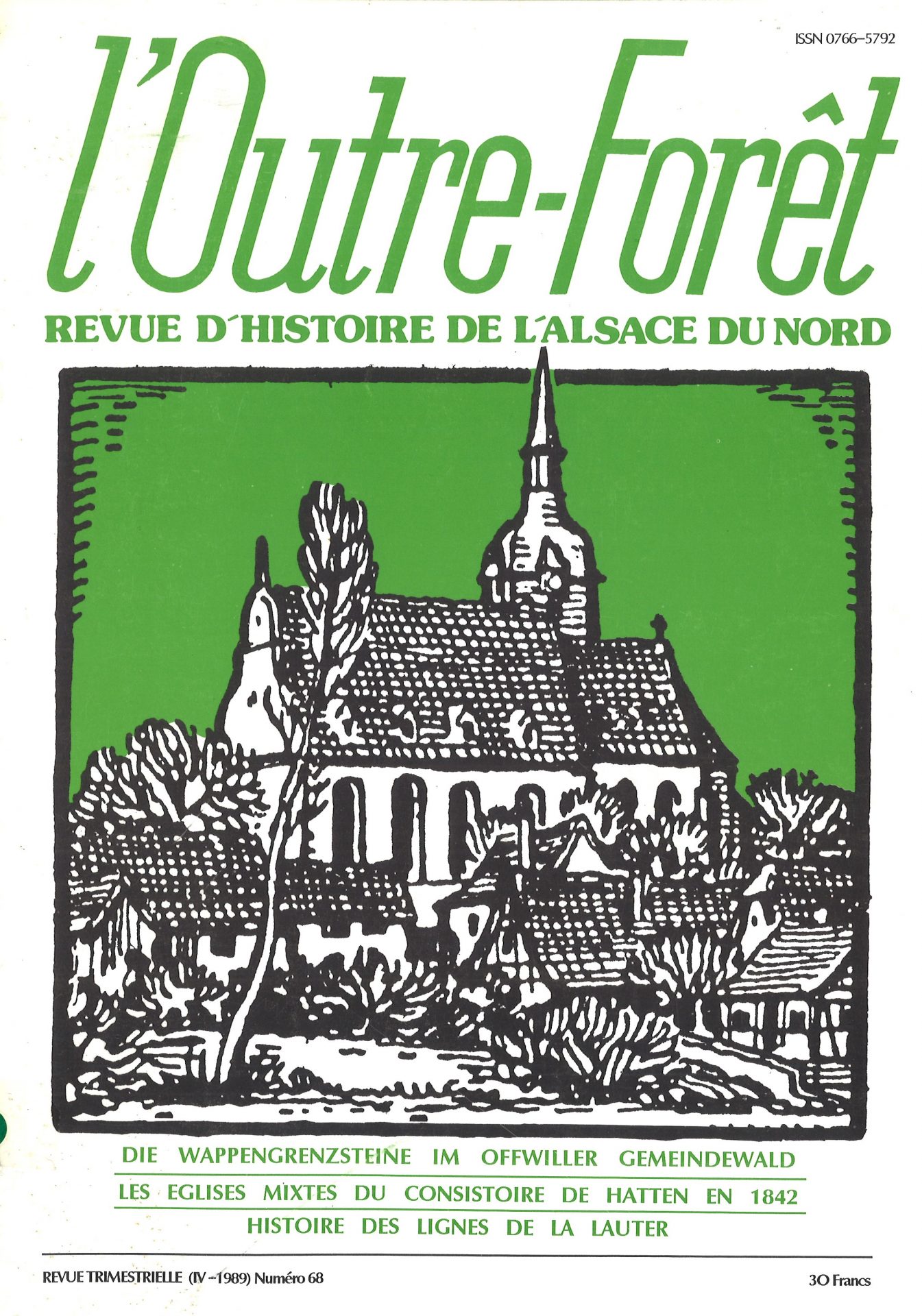 l'Outre-Forêt - Revue d'Histoire de l'Alsace du Nord