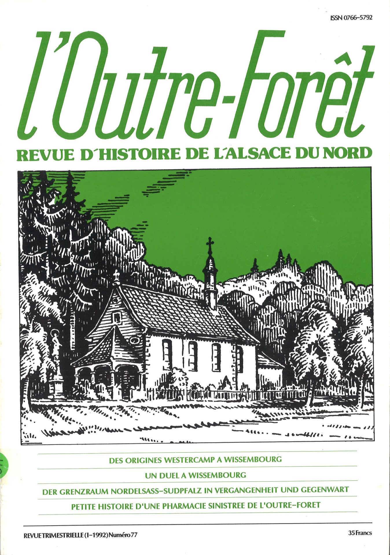 l'Outre-Forêt - Revue d'Histoire de l'Alsace du Nord