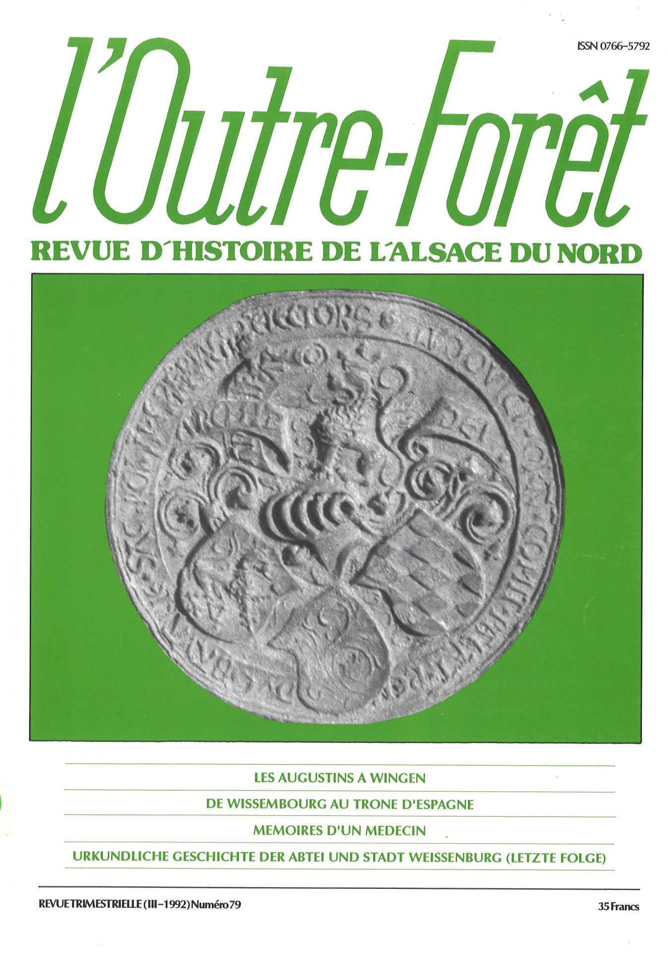 l'Outre-Forêt - Revue d'Histoire de l'Alsace du Nord
