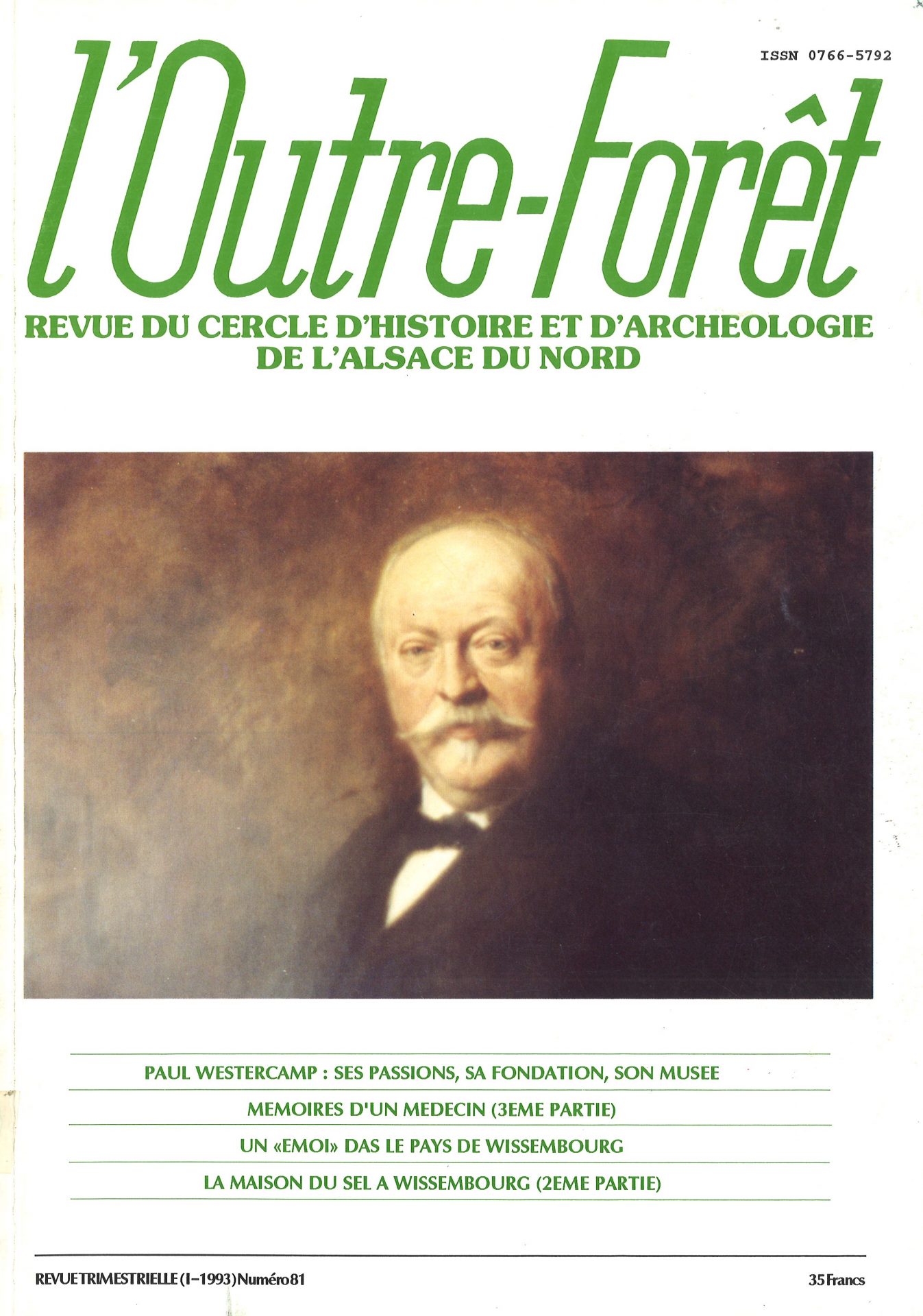 l'Outre-Forêt - Revue d'Histoire et d'Archéologie de l'Alsace du Nord
