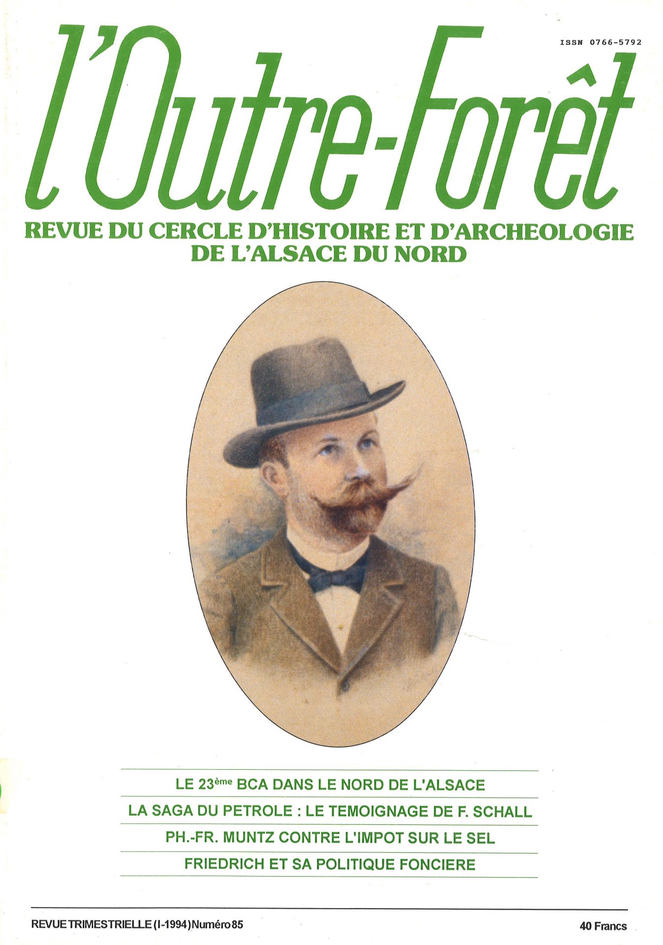 l'Outre-Forêt - Revue du Cercle d'Histoire et d'Archéologie de l'Alsace du Nord