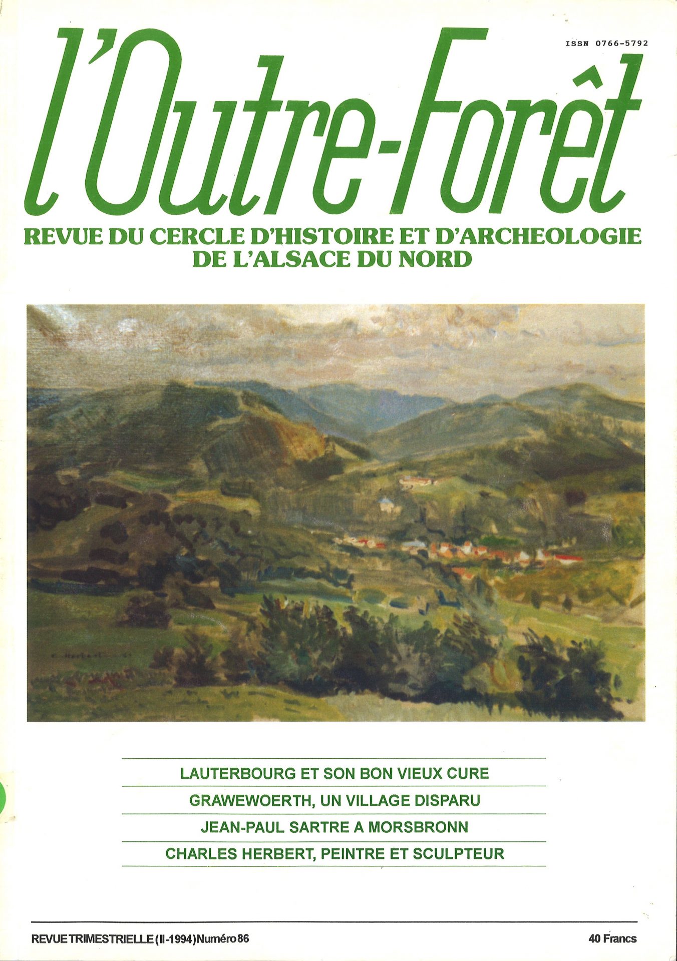 l'Outre-Forêt - Revue du Cercle d'Histoire et d'Archéologie de l'Alsace du Nord