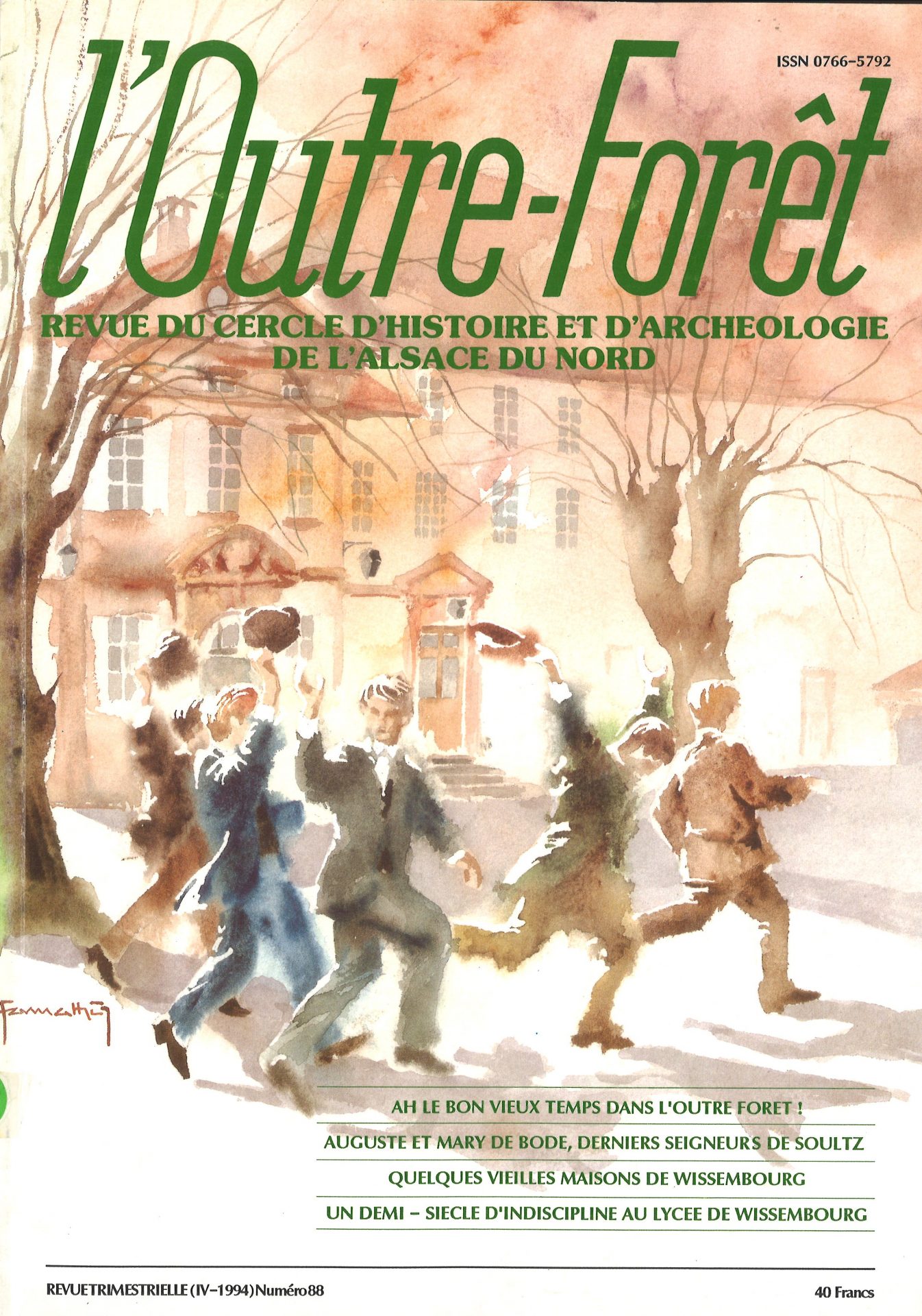 l'Outre-Forêt - Revue du Cercle d'Histoire et d'Archéologie de l'Alsace du Nord