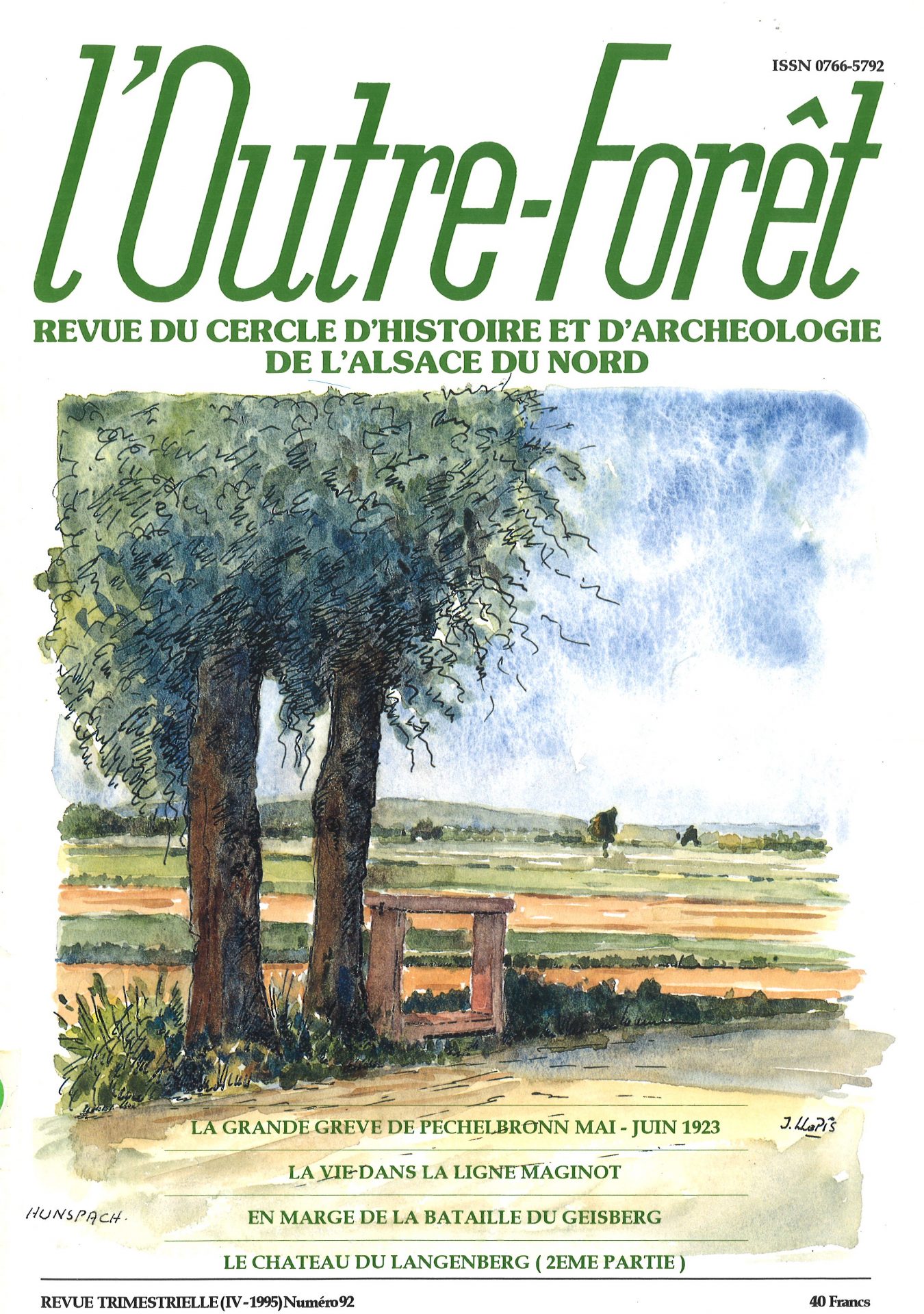 l'Outre-Forêt - Revue du Cercle d'Histoire et d'Archéologie de l'Alsace du Nord