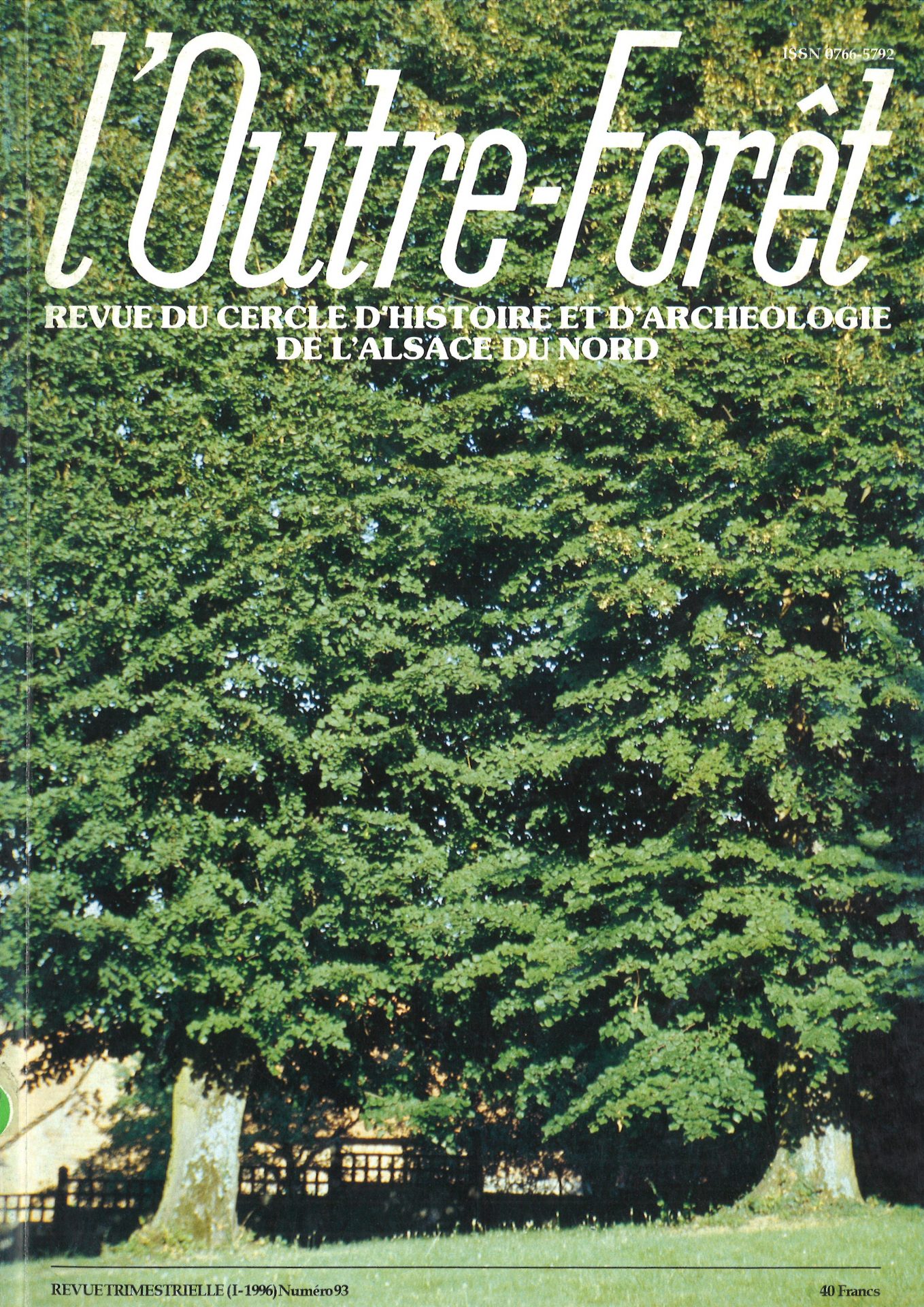 l'Outre-Forêt - Revue du Cercle d'Histoire et d'Archéologie de l'Alsace du Nord