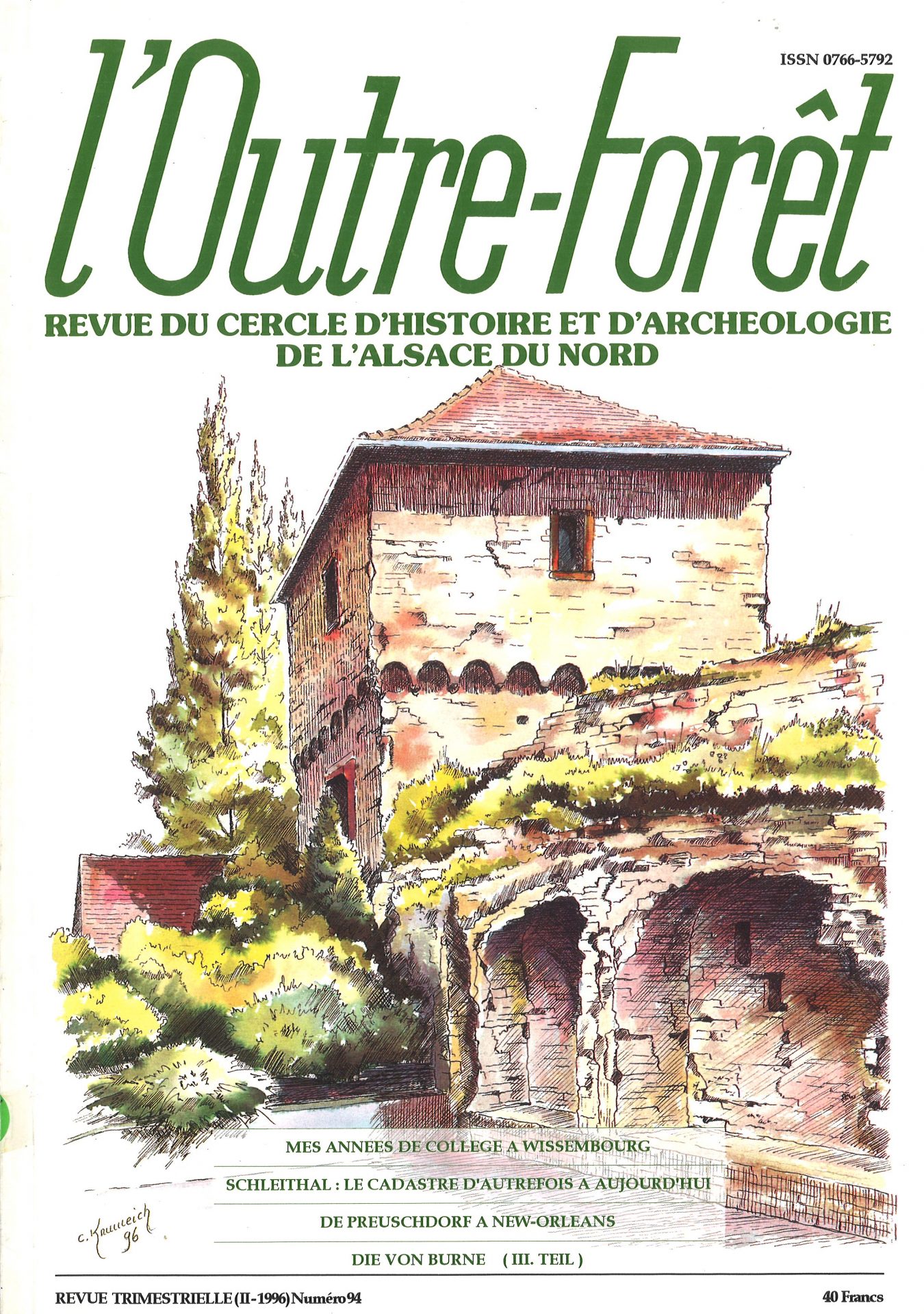 l'Outre-Forêt - Revue du Cercle d'Histoire et d'Archéologie de l'Alsace du Nord