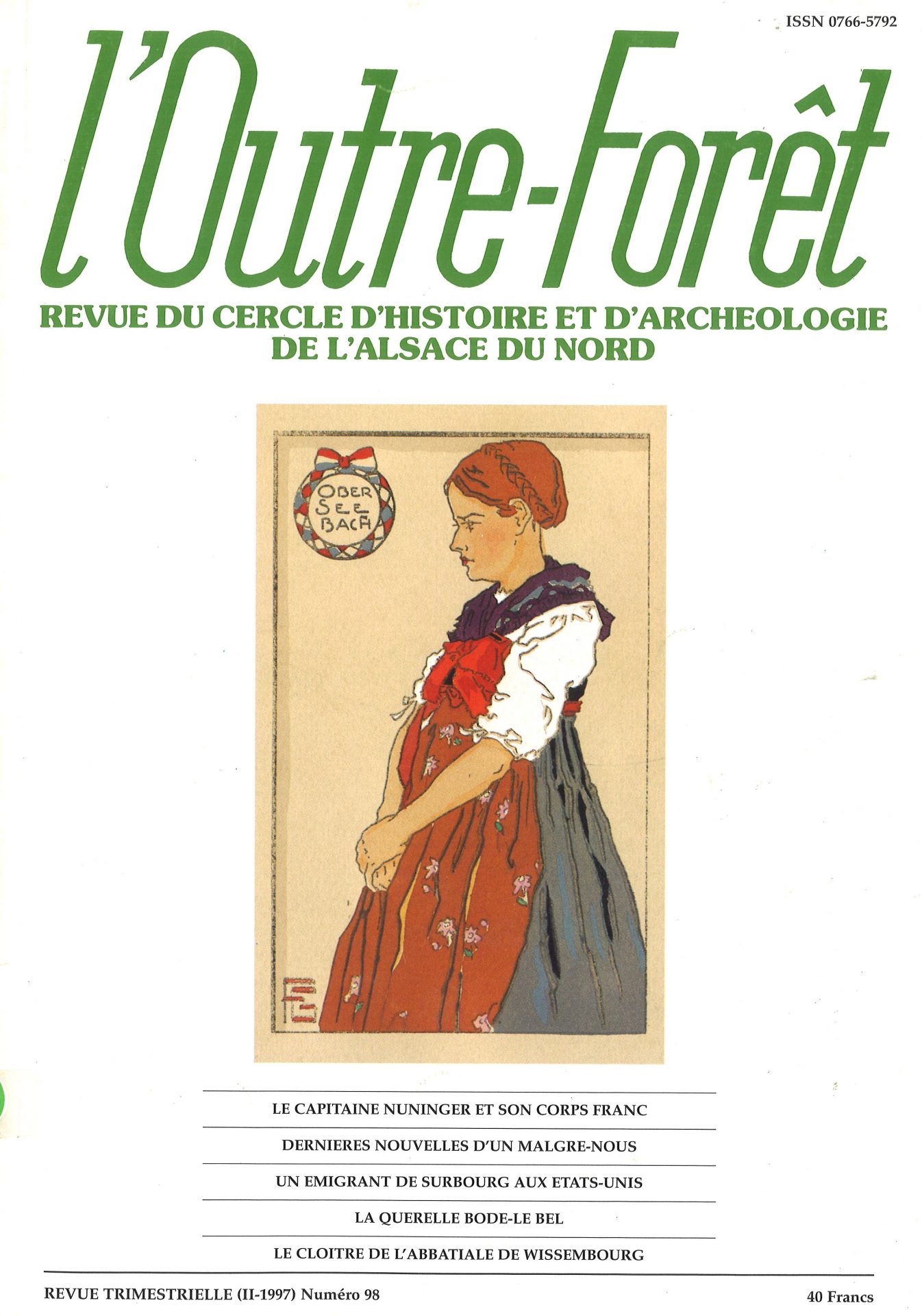 l'Outre-Forêt - Revue du Cercle d'Histoire et d'Archéologie de l'Alsace du Nord