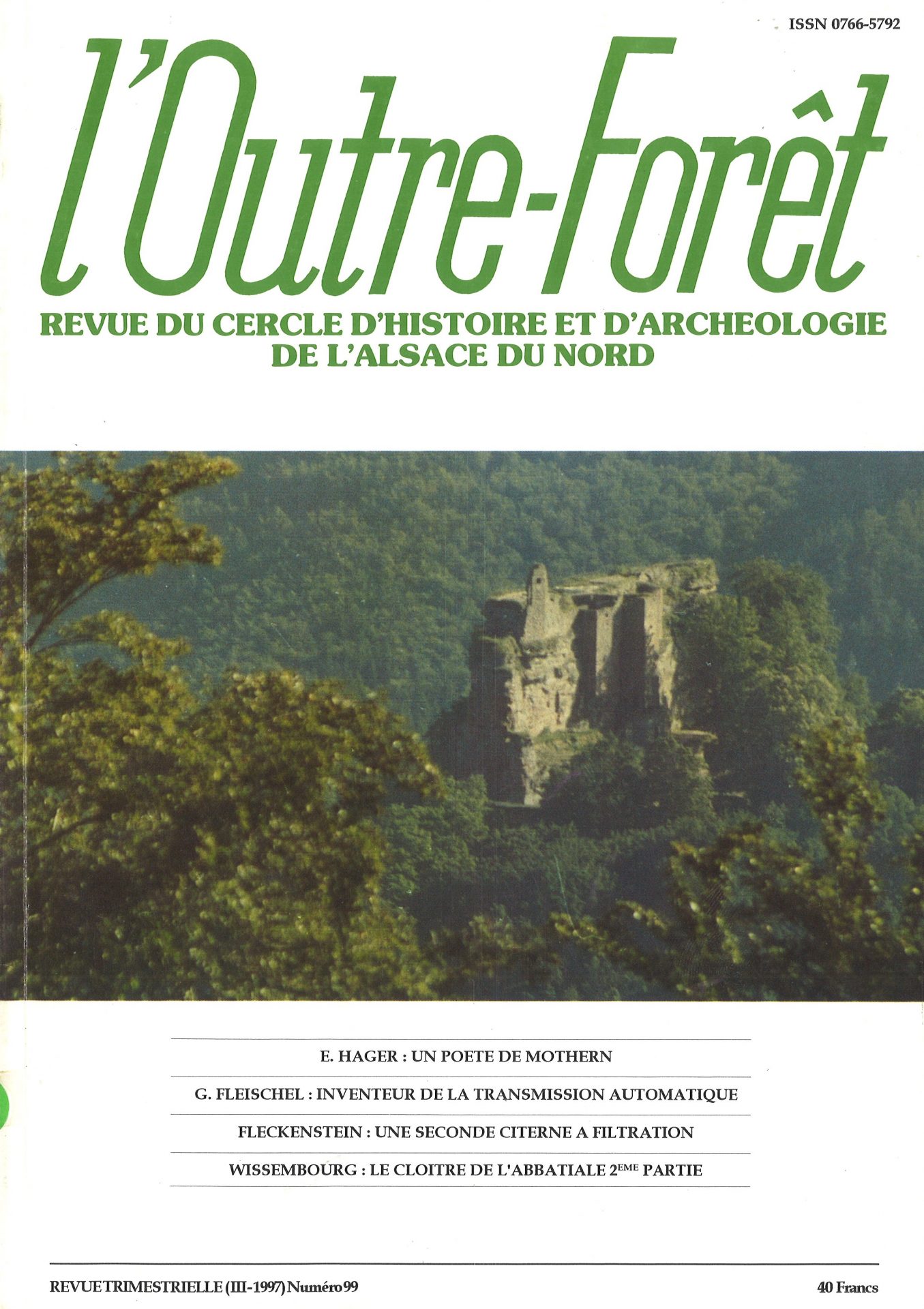 l'Outre-Forêt - Revue du Cercle d'Histoire et d'Archéologie de l'Alsace du Nord