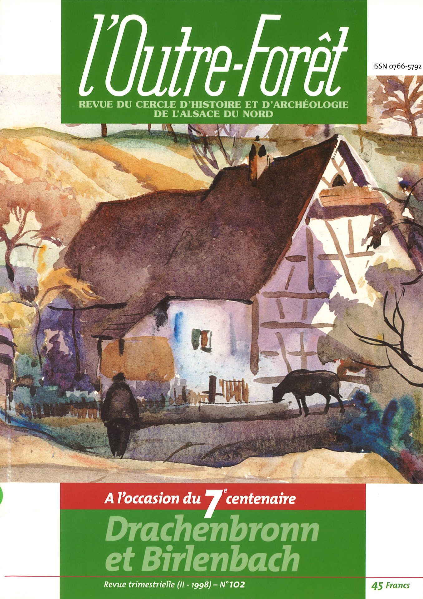 l'Outre-Forêt - Revue du Cercle d'Histoire et d'Archéologie de l'Alsace du Nord - Drachenbronn et Birlenbach