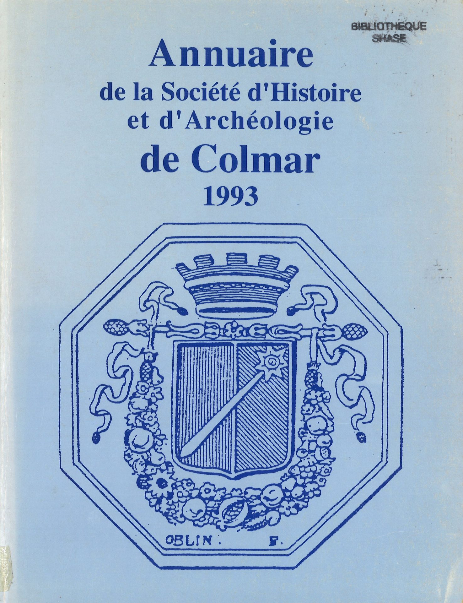 Annuaire de la Société d'Histoire et d'Archéologie de Colmar