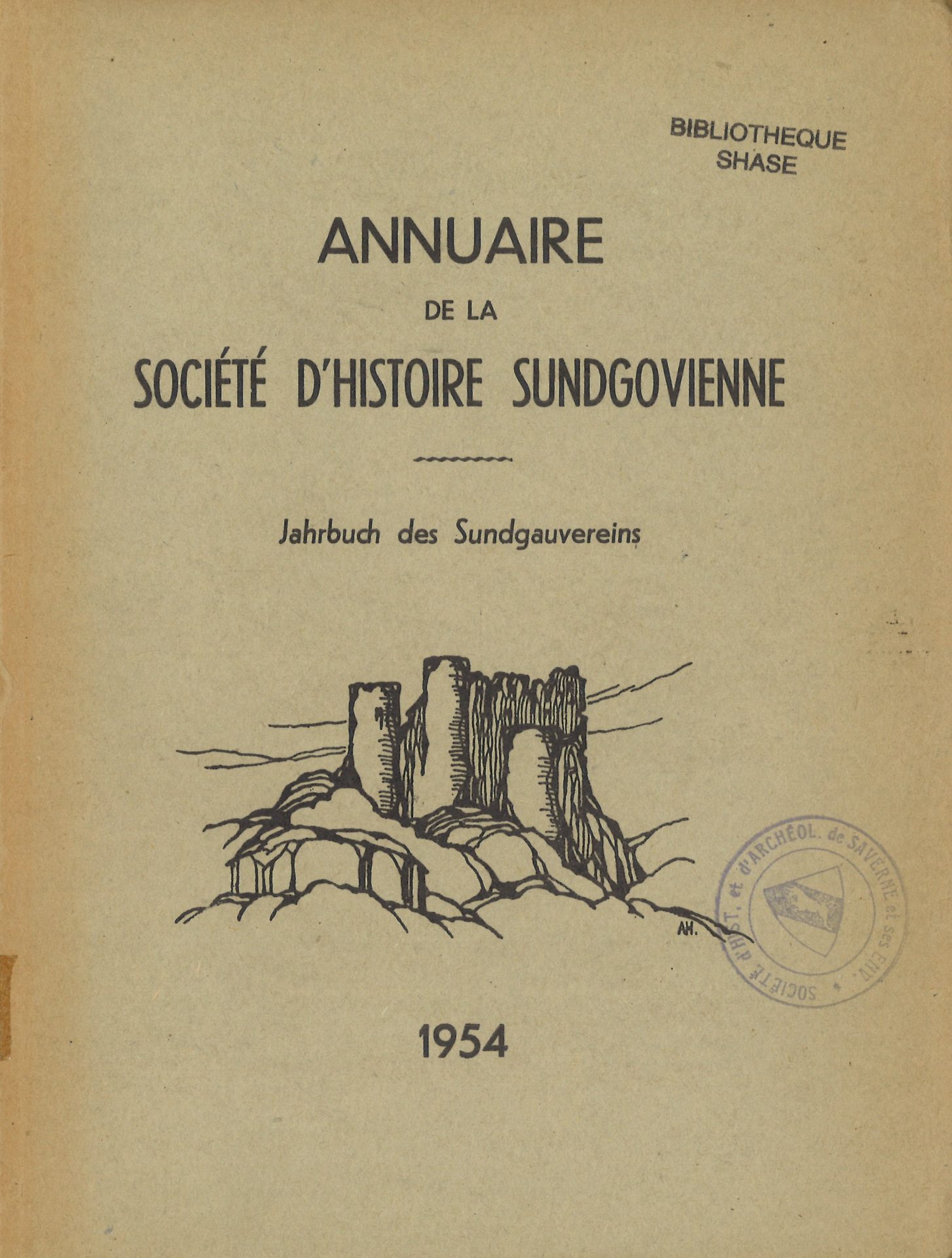 Annuaire de la Société d'Histoire Sundgovienne - Jahrbuch des Sundgauvereins