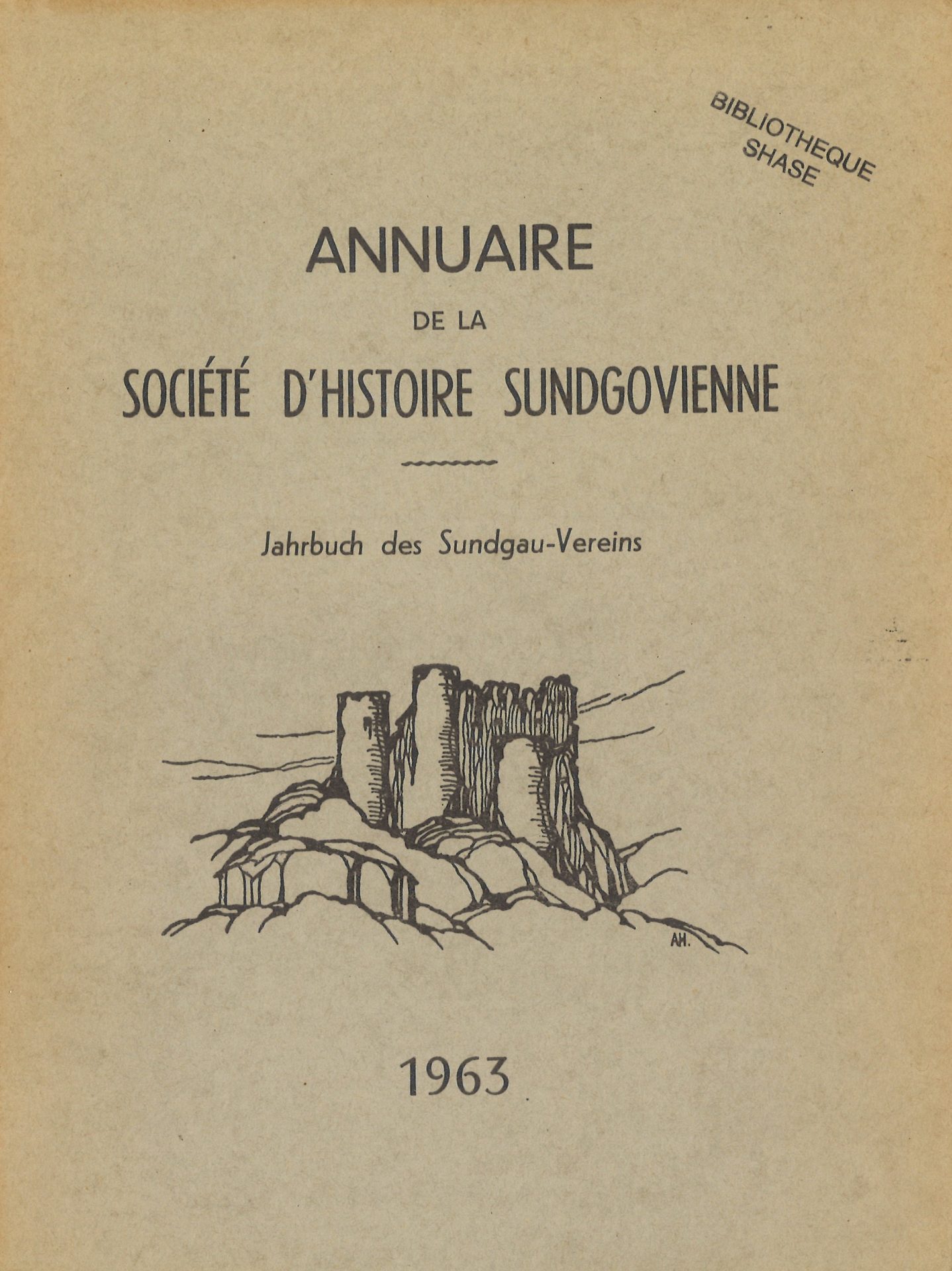 Annuaire de la Société d'Histoire Sundgovienne - Jahrbuch des Sundgauvereins