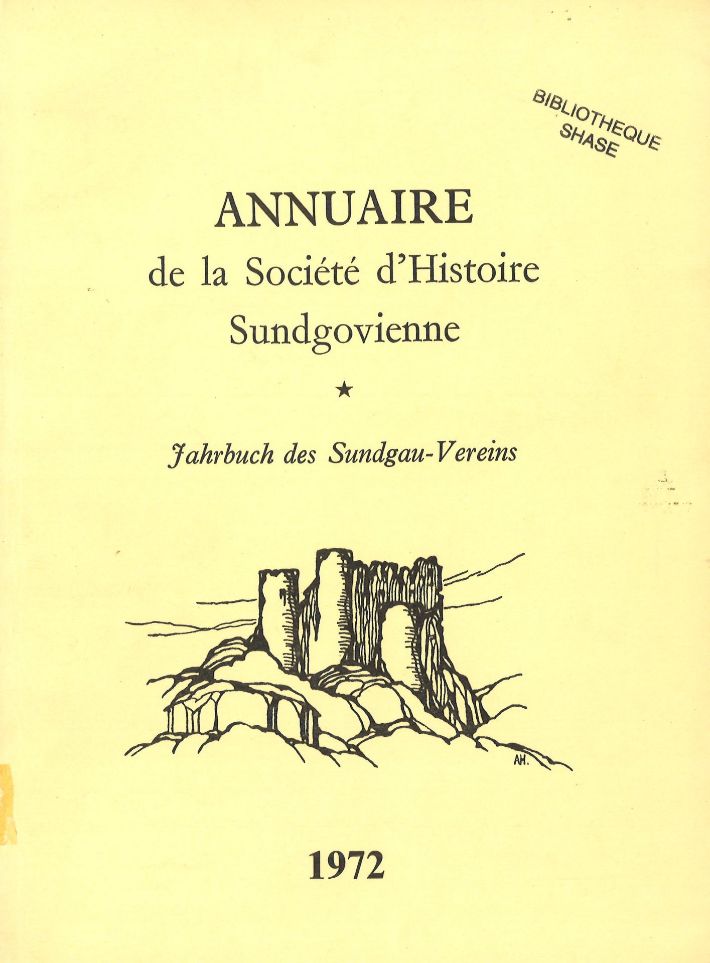 Annuaire de la Société d'Histoire Sundgovienne - Jahrbuch des Sundgauvereins