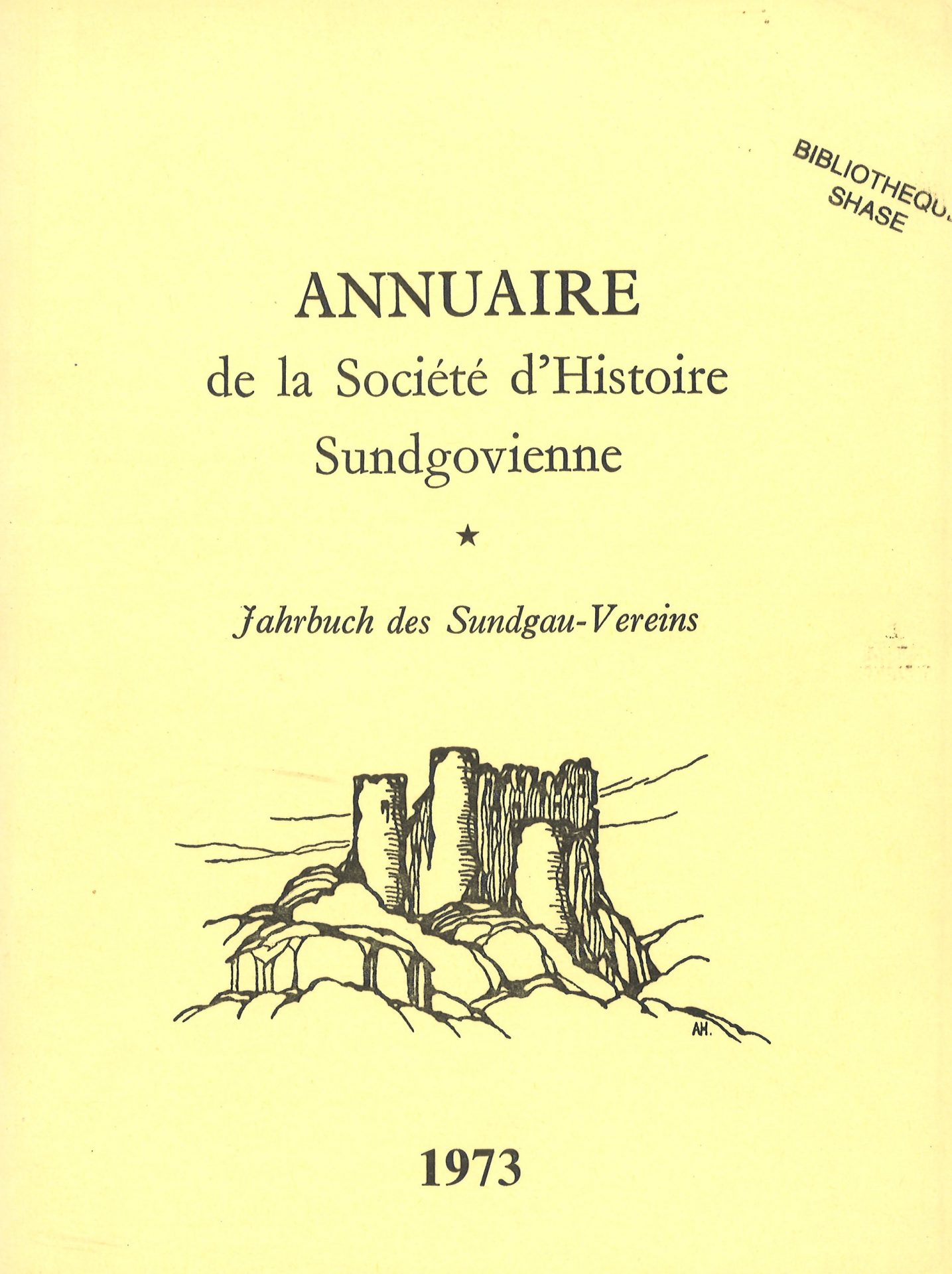 Annuaire de la Société d'Histoire Sundgovienne - Jahrbuch des Sundgauvereins