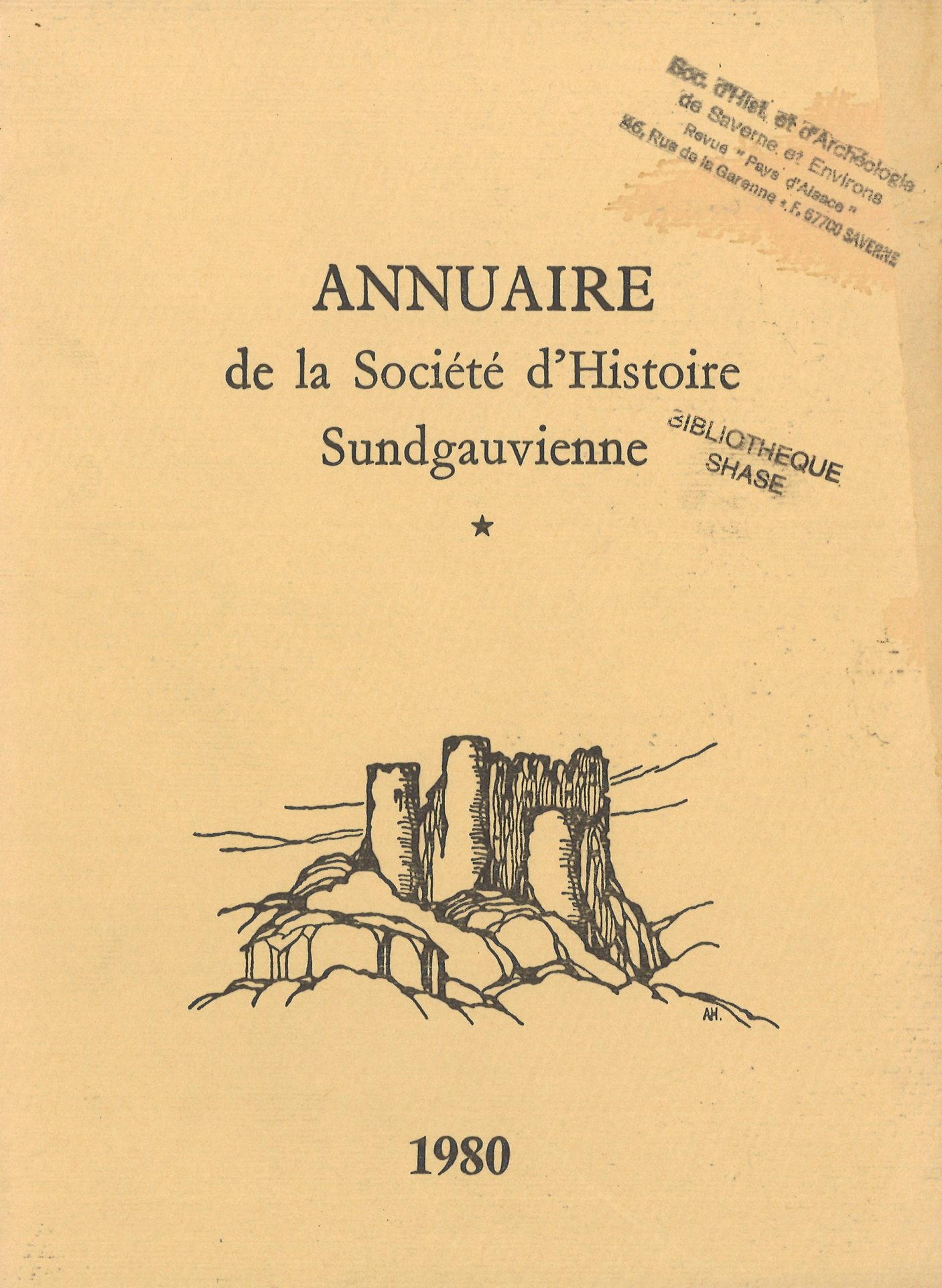 Annuaire de la Société d'Histoire Sundgauvienne - Jahrbuch des Sundgauvereins