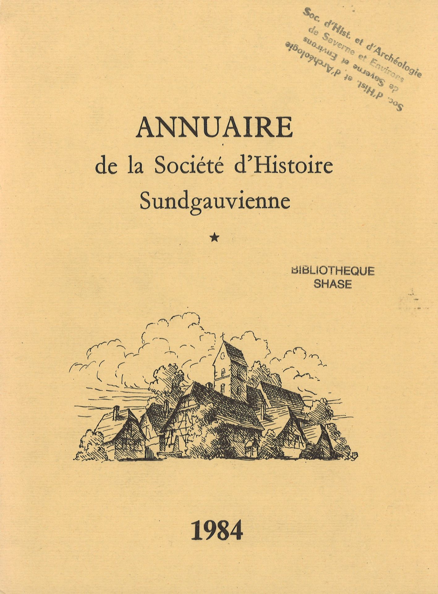 Annuaire de la Société d'Histoire Sundgauvienne