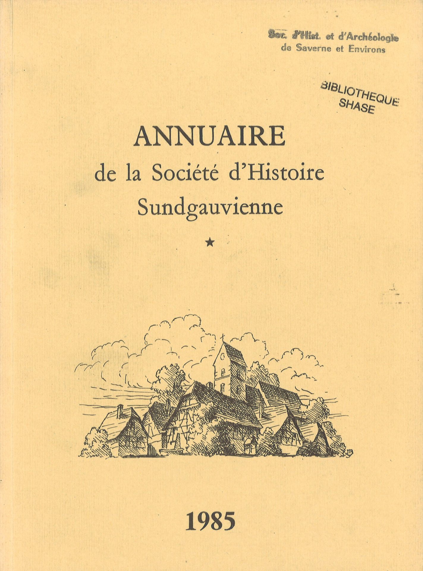 Annuaire de la Société d'Histoire Sundgauvienne