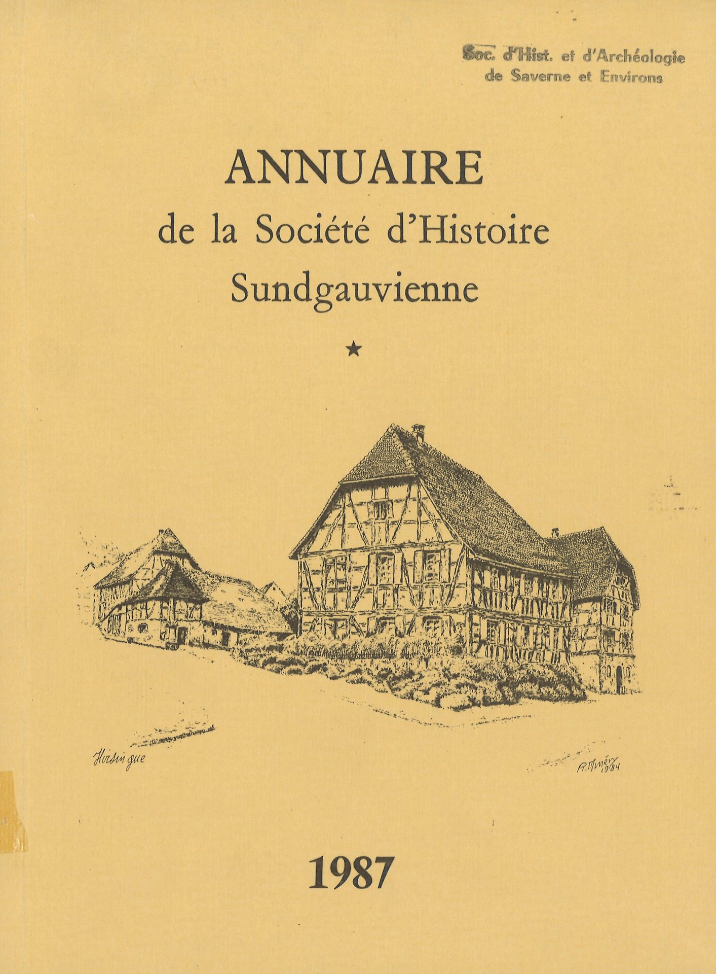 Annuaire de la Société d'Histoire Sundgauvienne