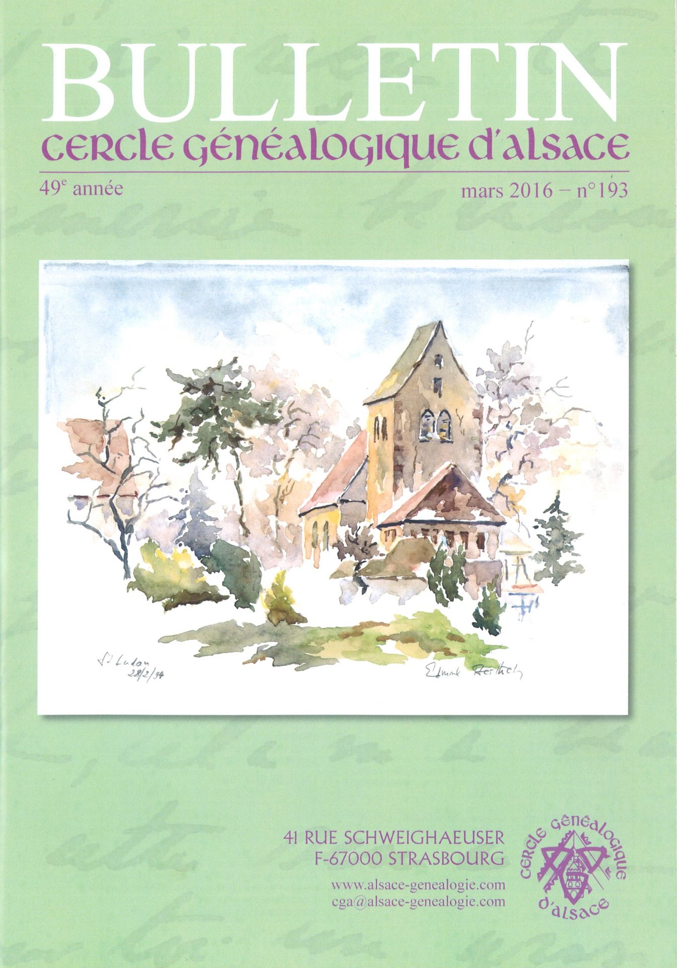 Bulletin du Cercle Généalogique d'Alsace