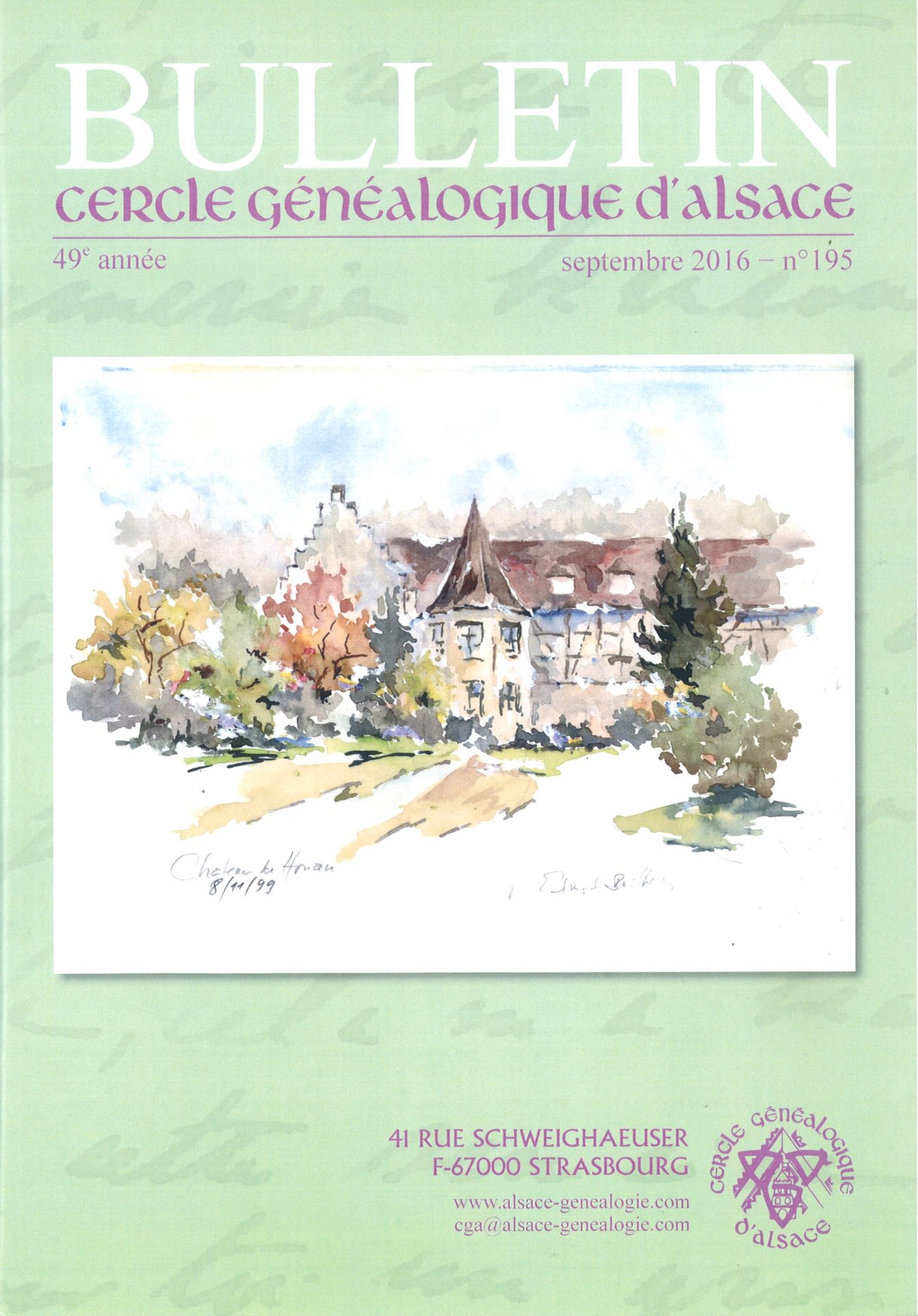 Bulletin du Cercle Généalogique d'Alsace
