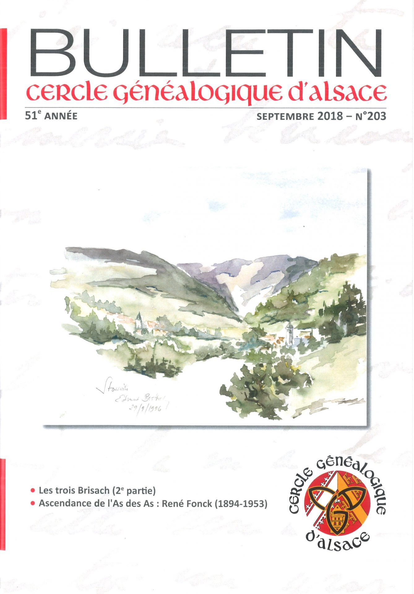 Bulletin du Cercle Généalogique d'Alsace