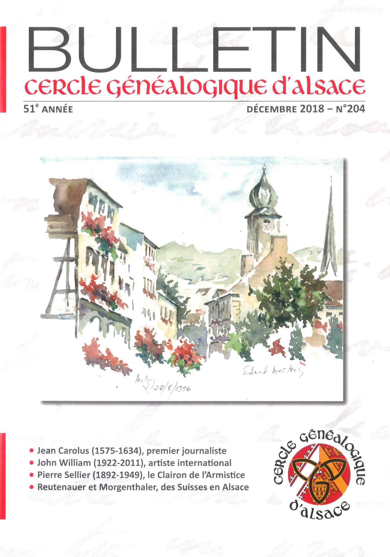 Bulletin du Cercle Généalogique d'Alsace