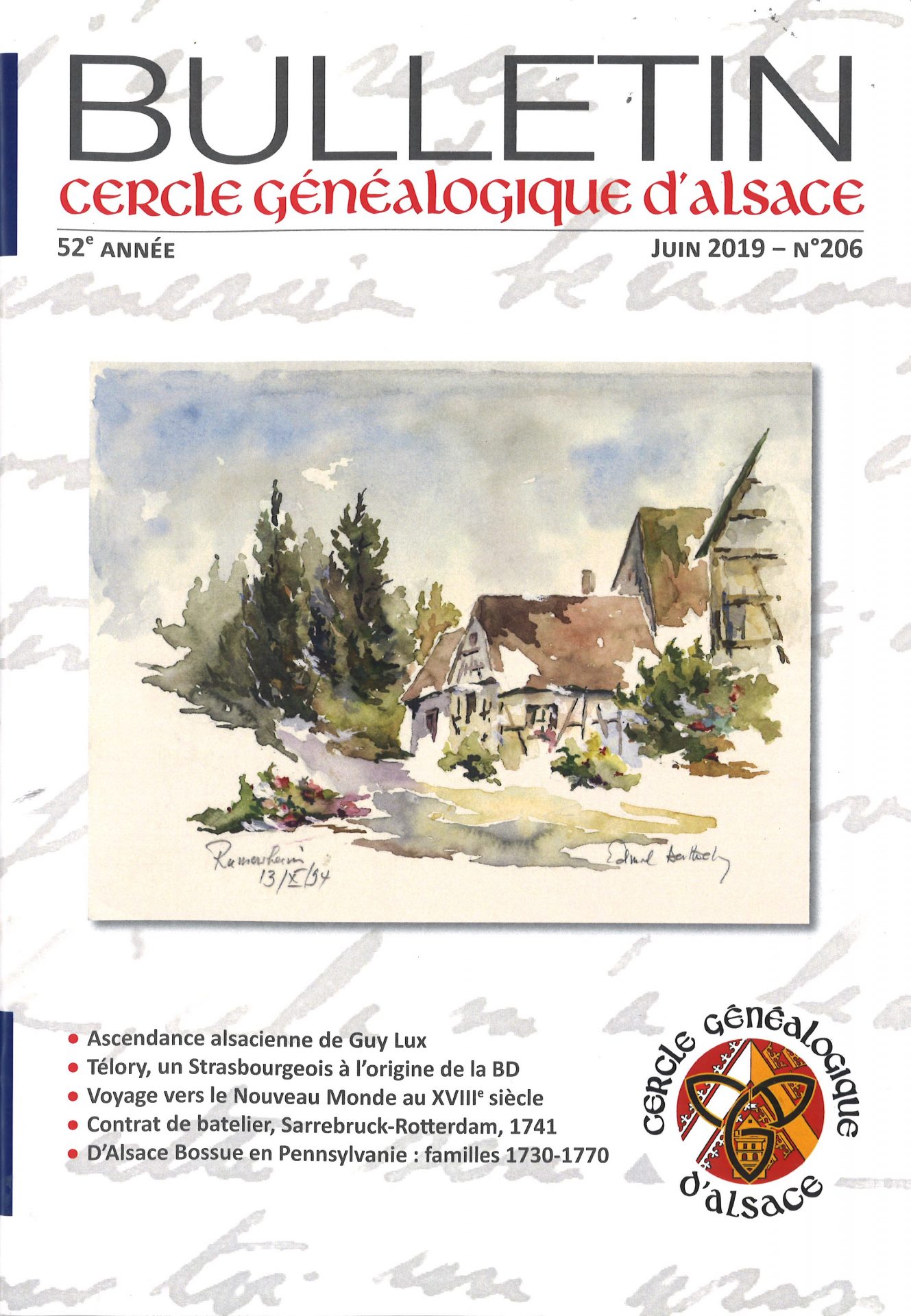 Bulletin du Cercle Généalogique d'Alsace