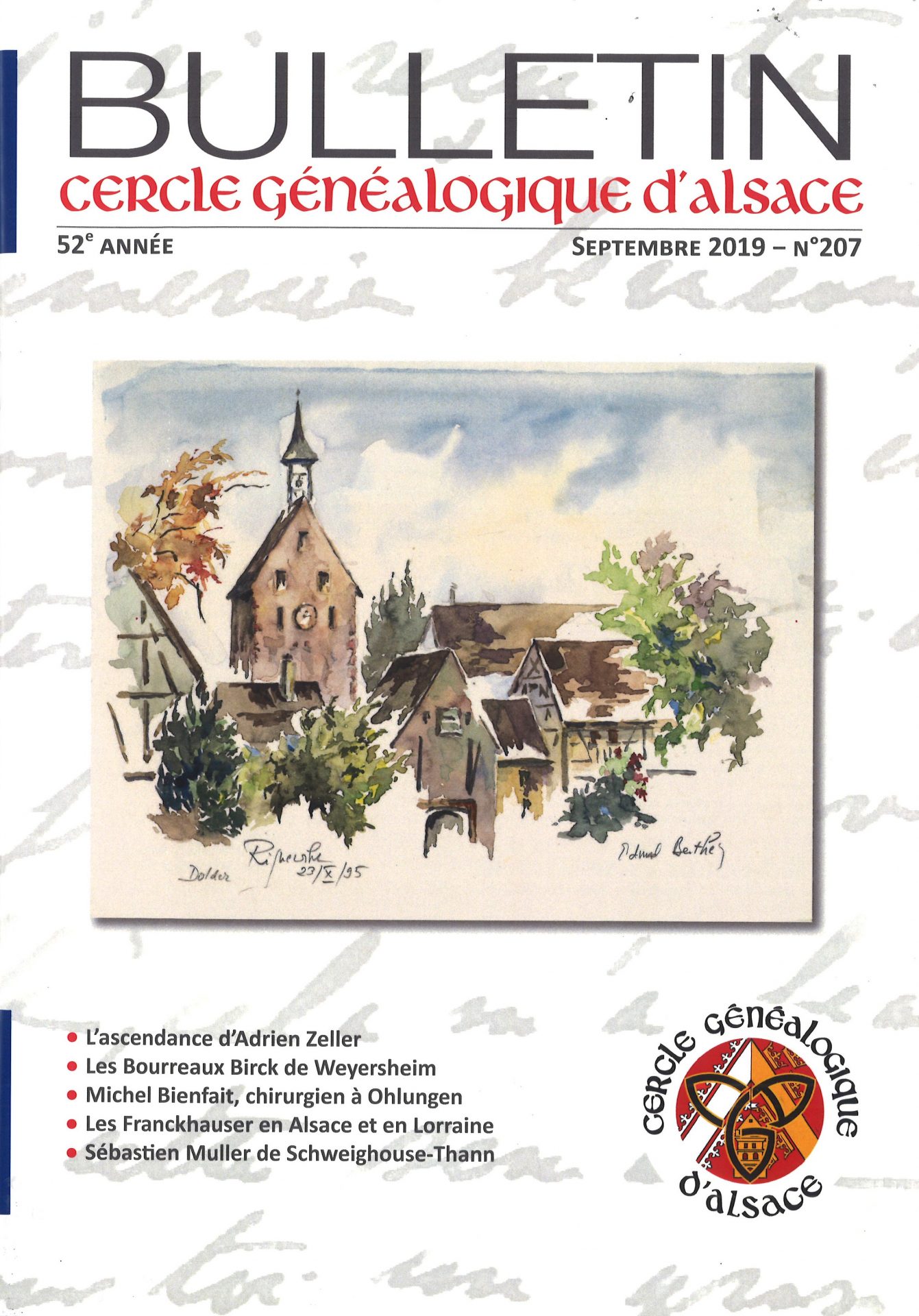 Bulletin du Cercle Généalogique d'Alsace