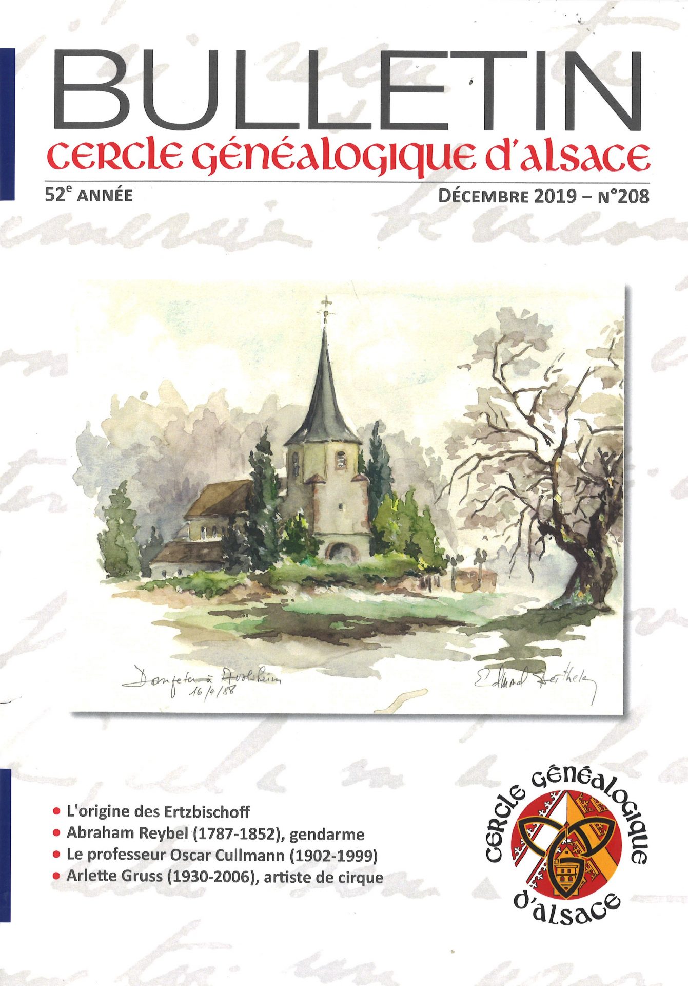 Bulletin du Cercle Généalogique d'Alsace