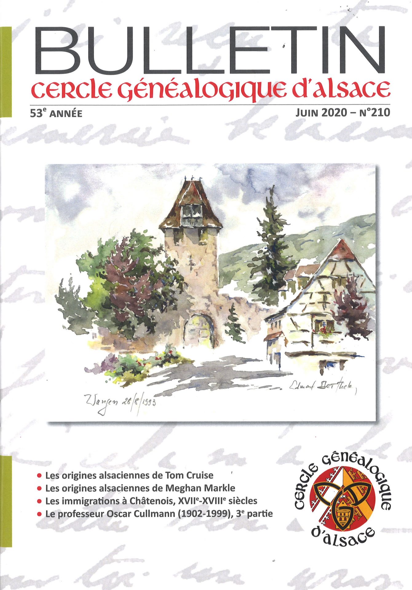 Bulletin du Cercle Généalogique d'Alsace