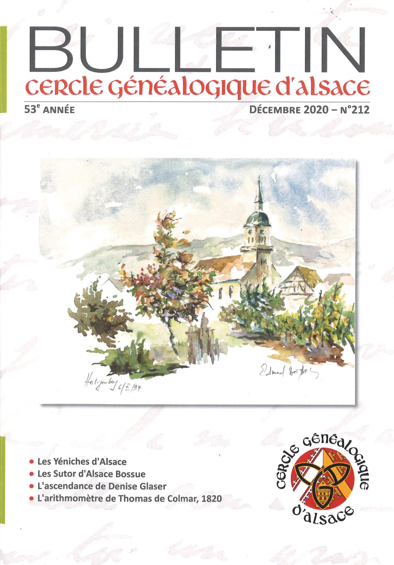 Bulletin du Cercle Généalogique d'Alsace