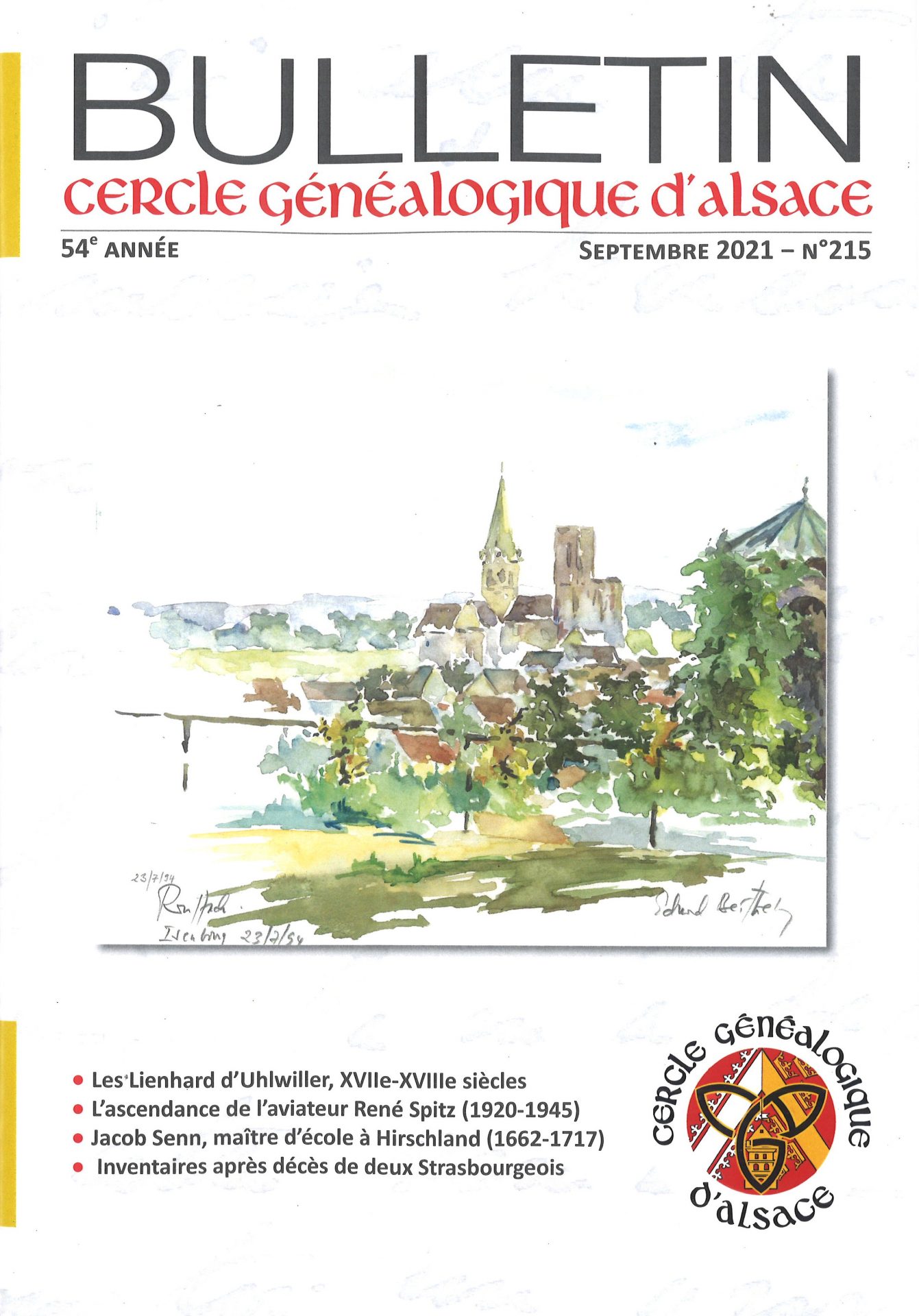 Bulletin du Cercle Généalogique d'Alsace