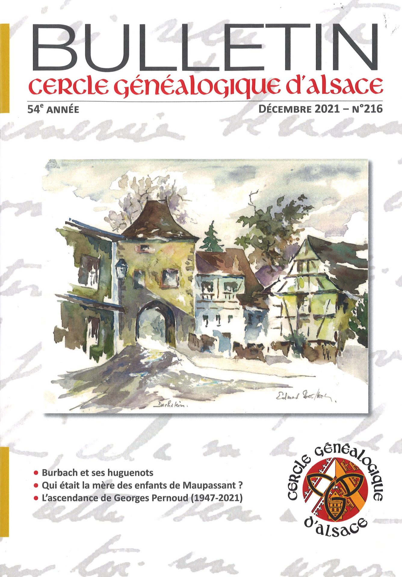 Bulletin du Cercle Généalogique d'Alsace