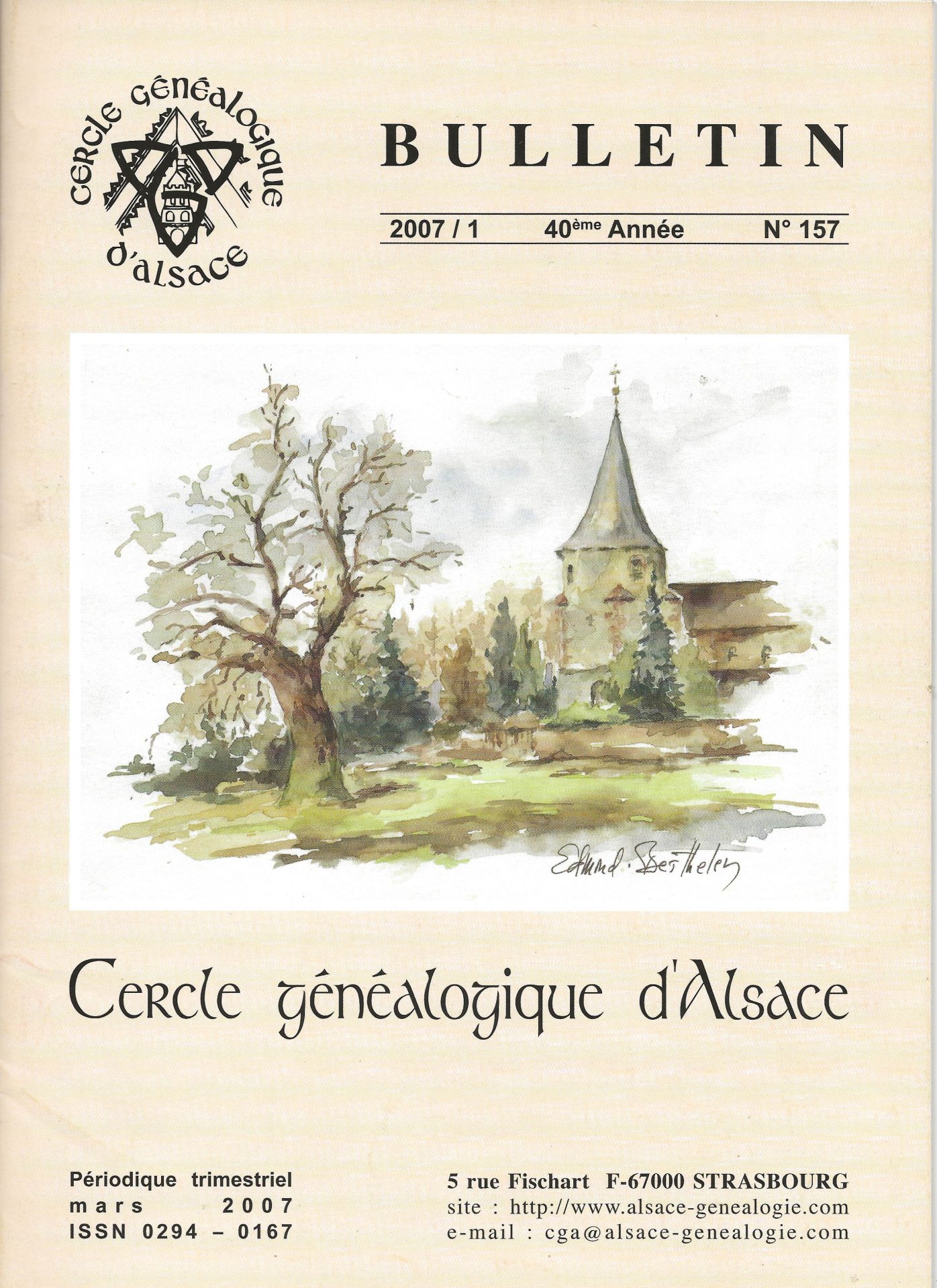 Bulletin du Cercle Généalogique d'Alsace