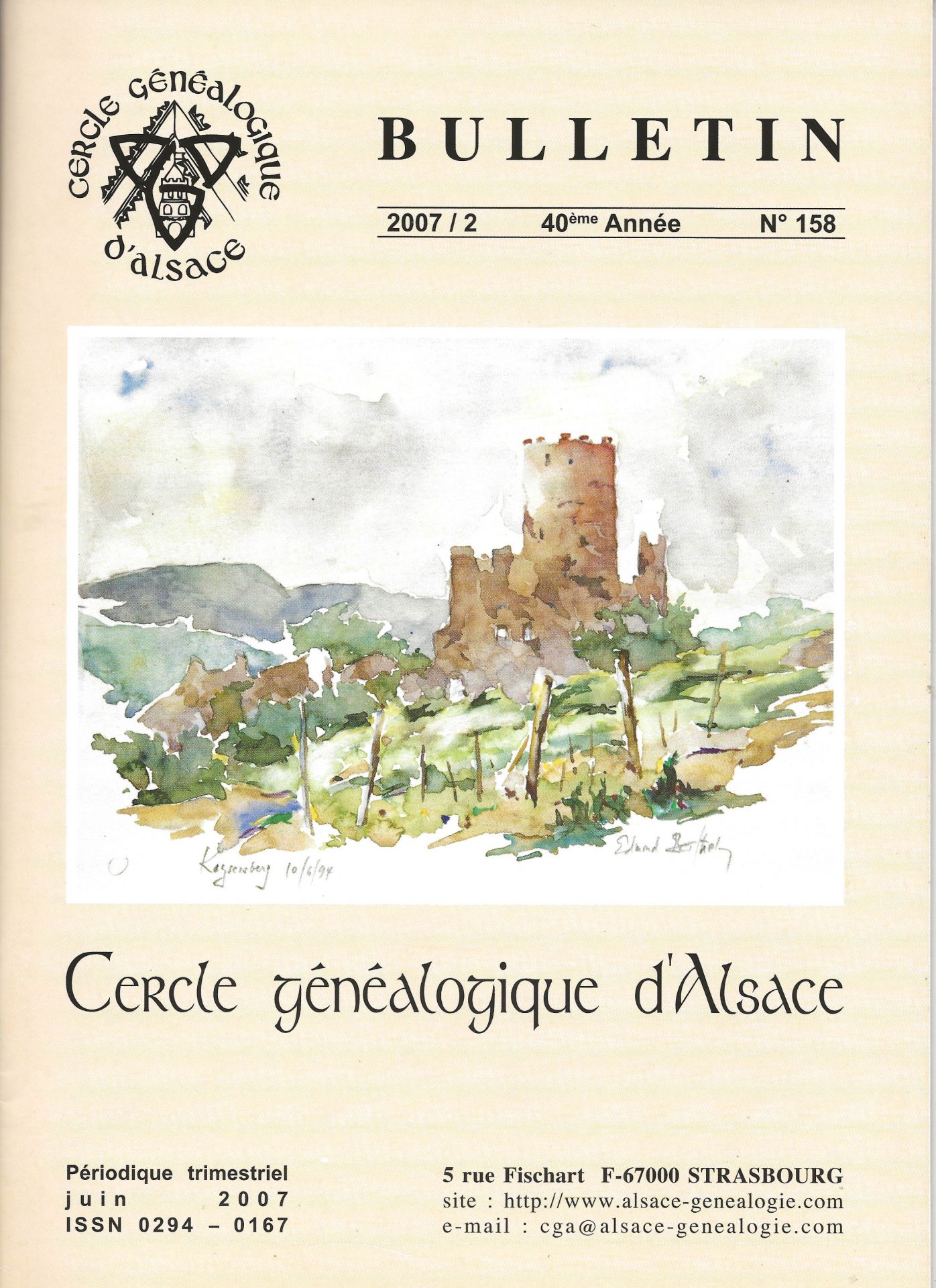 Bulletin du Cercle Généalogique d'Alsace