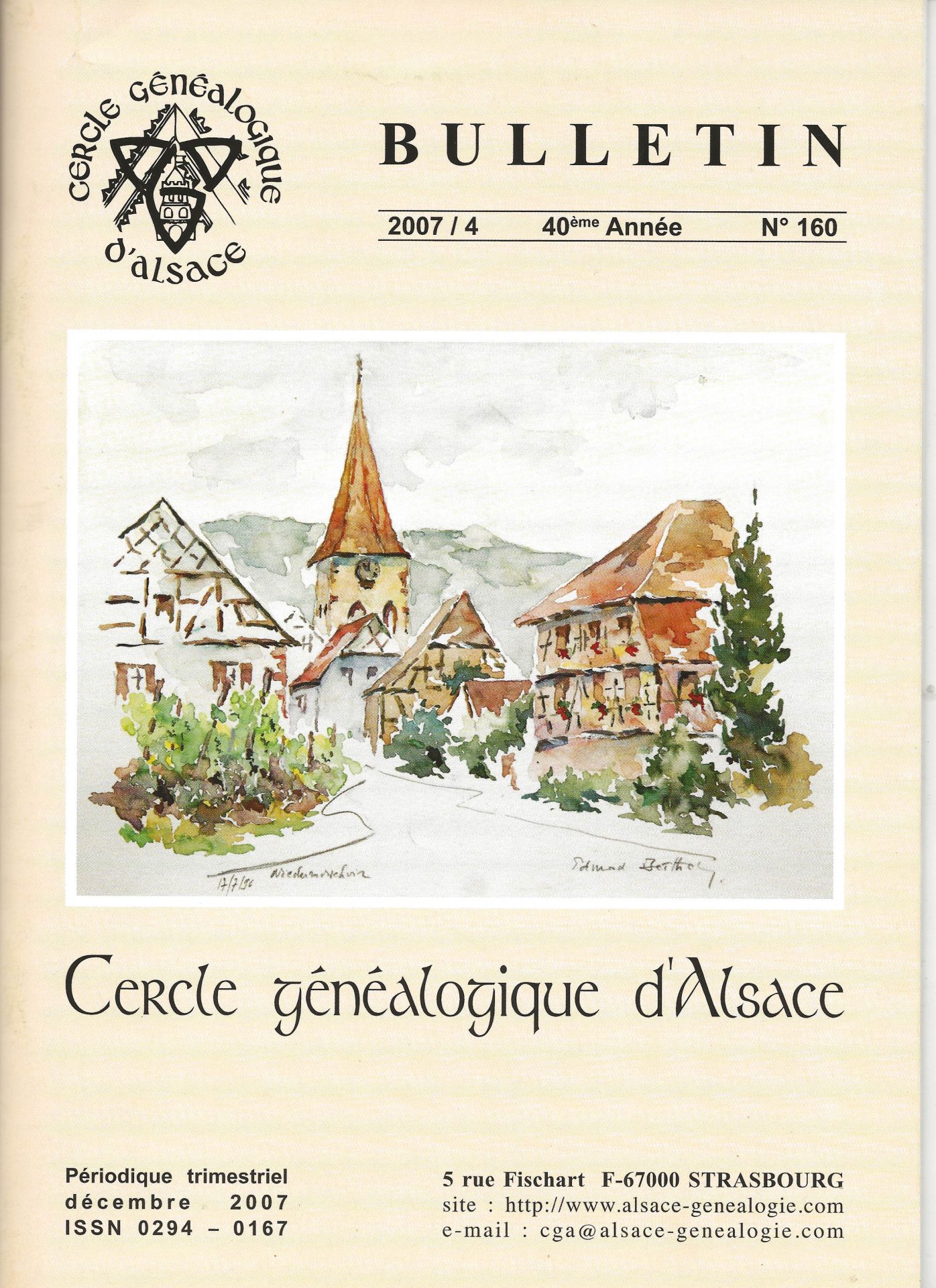 Bulletin du Cercle Généalogique d'Alsace