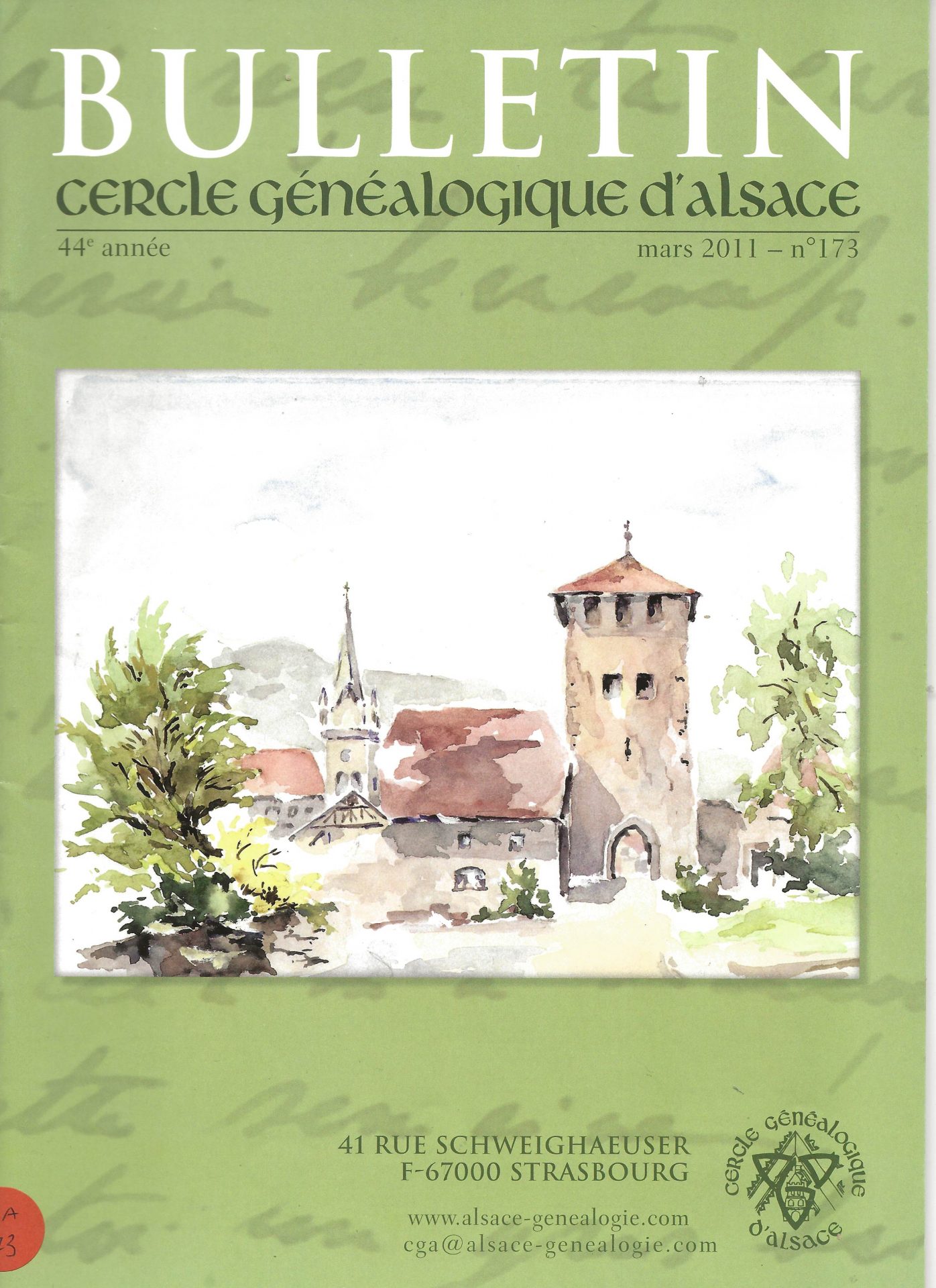Bulletin du Cercle Généalogique d'Alsace