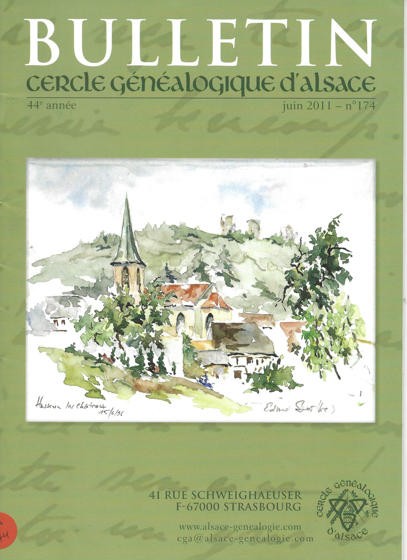 Bulletin du Cercle Généalogique d'Alsace