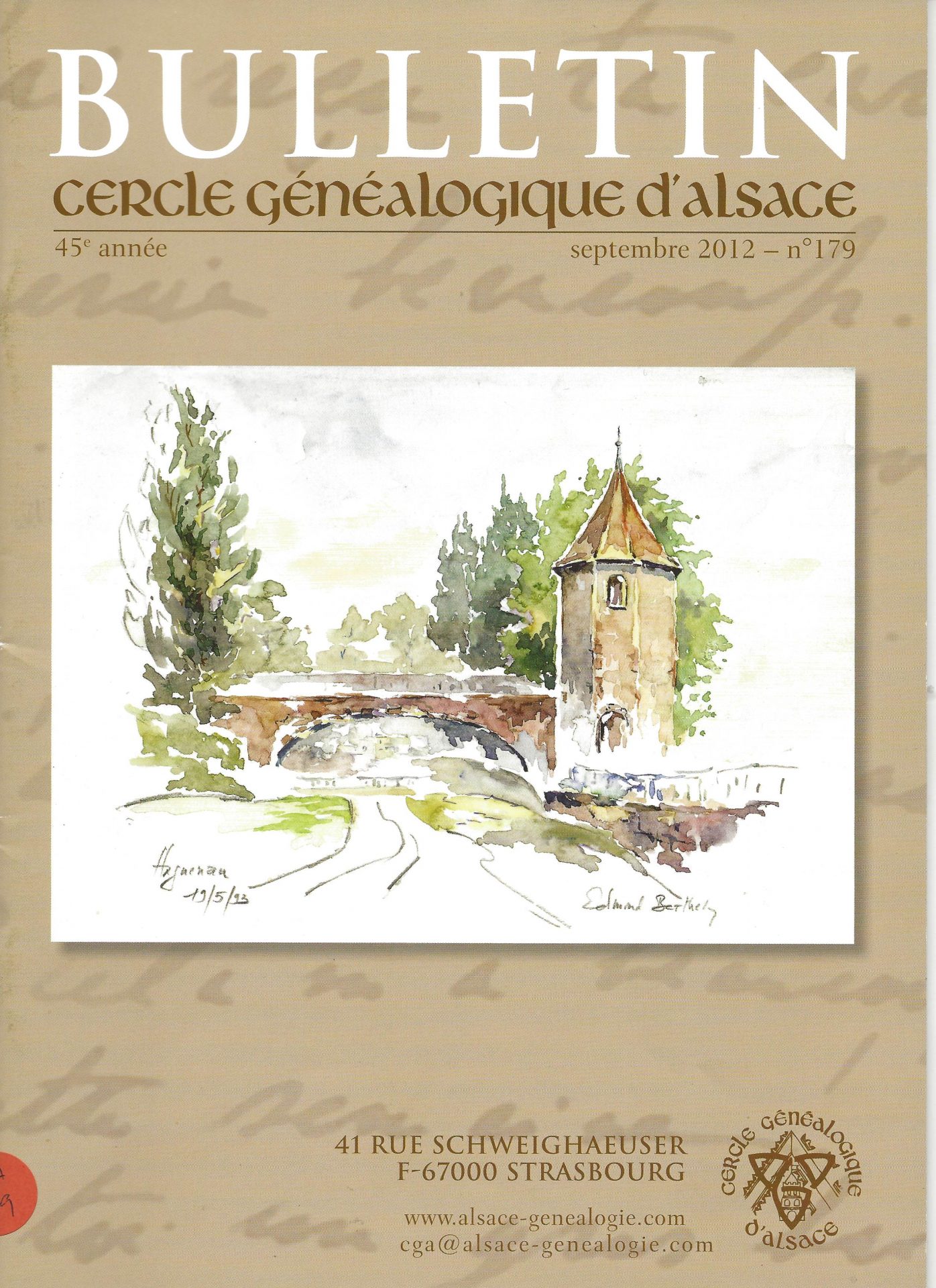 Bulletin du Cercle Généalogique d'Alsace