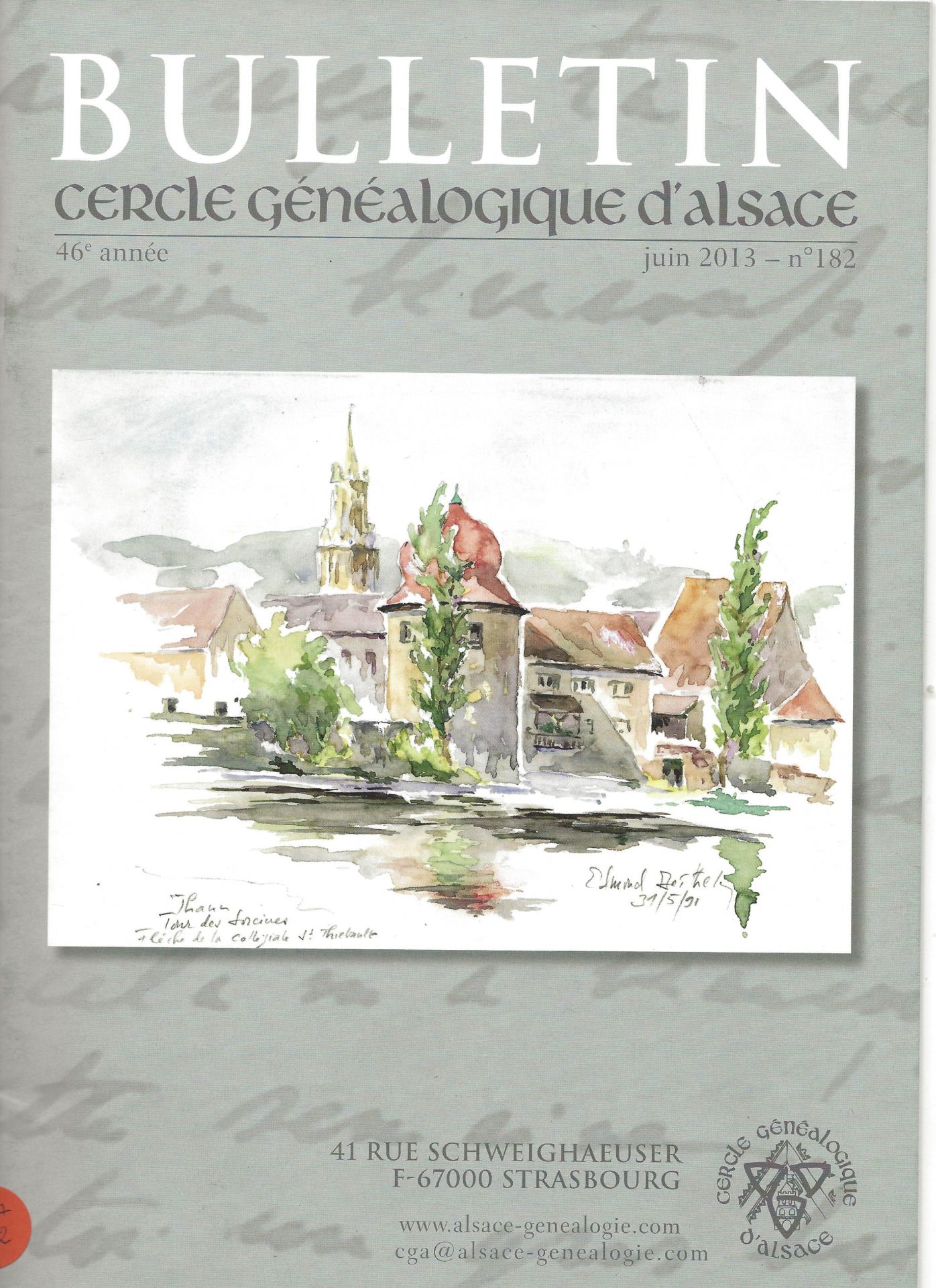 Bulletin du Cercle Généalogique d'Alsace