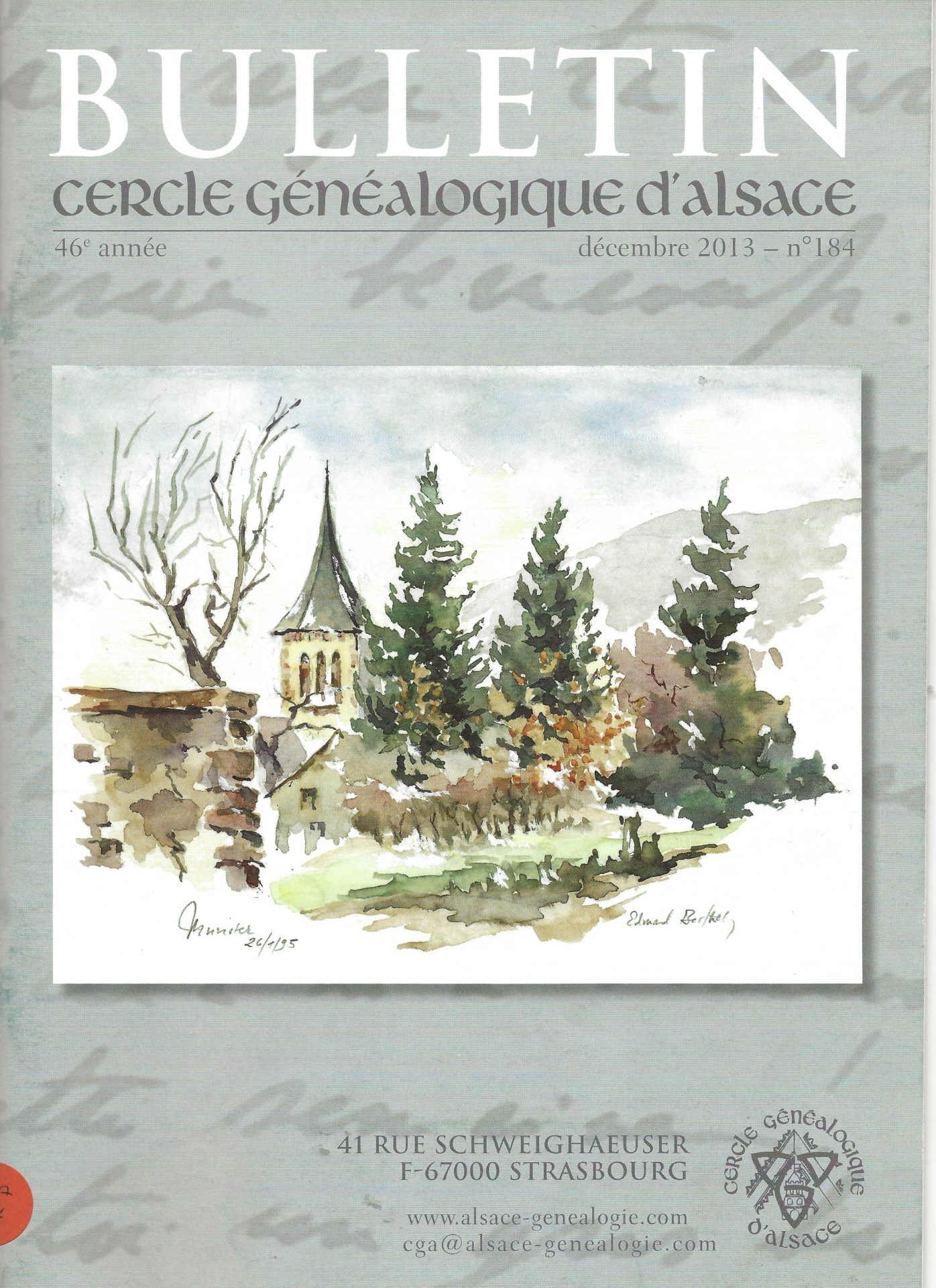 Bulletin du Cercle Généalogique d'Alsace
