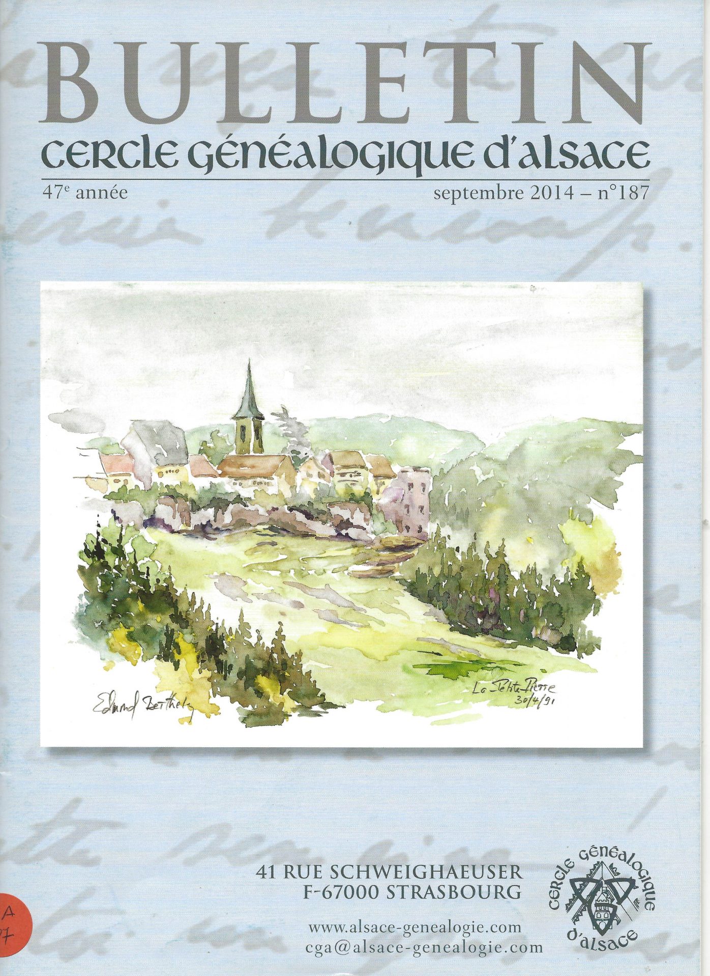 Bulletin du Cercle Généalogique d'Alsace