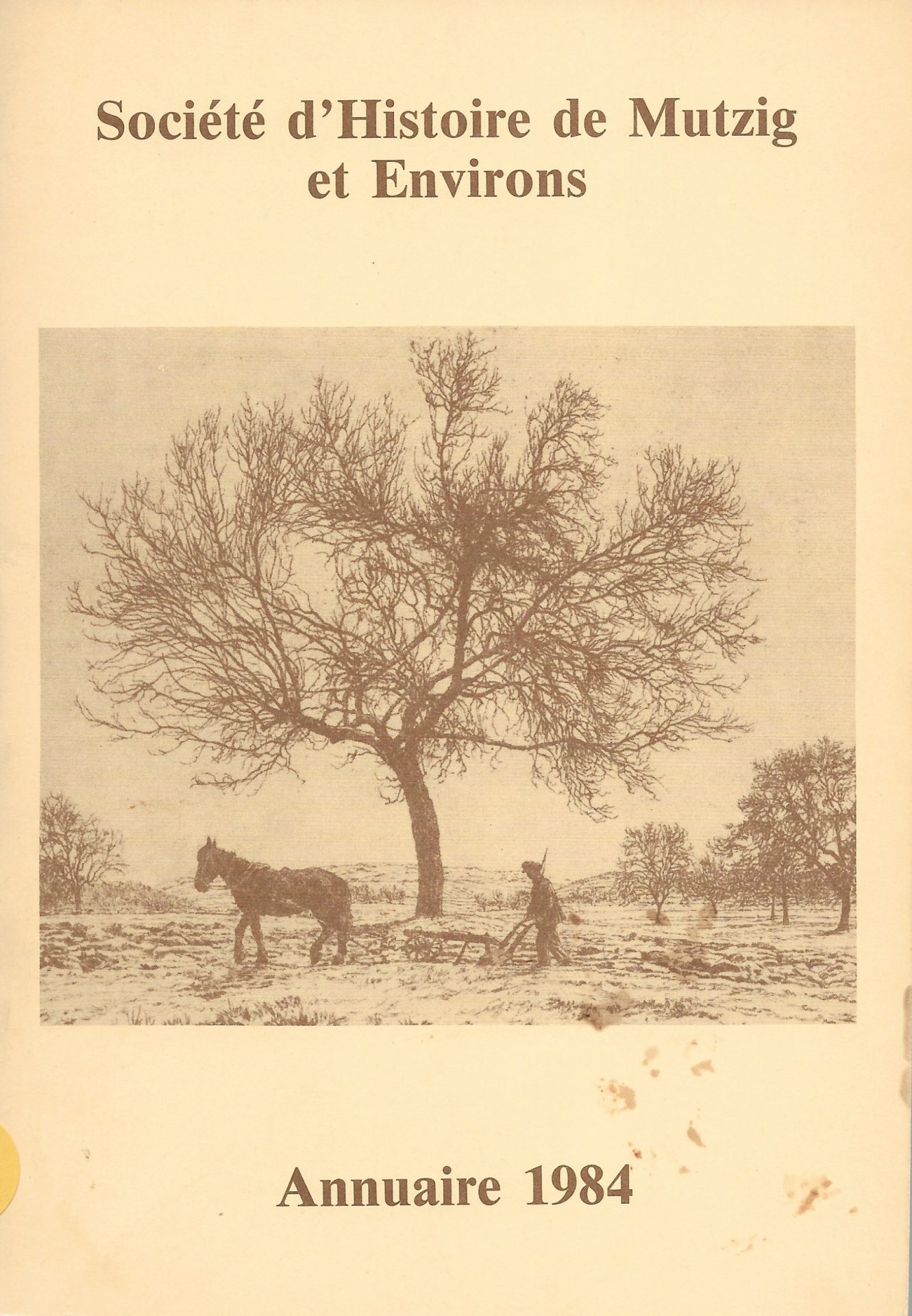 Société d’Histoire de Mutzig et Environs - Annuaire 1984