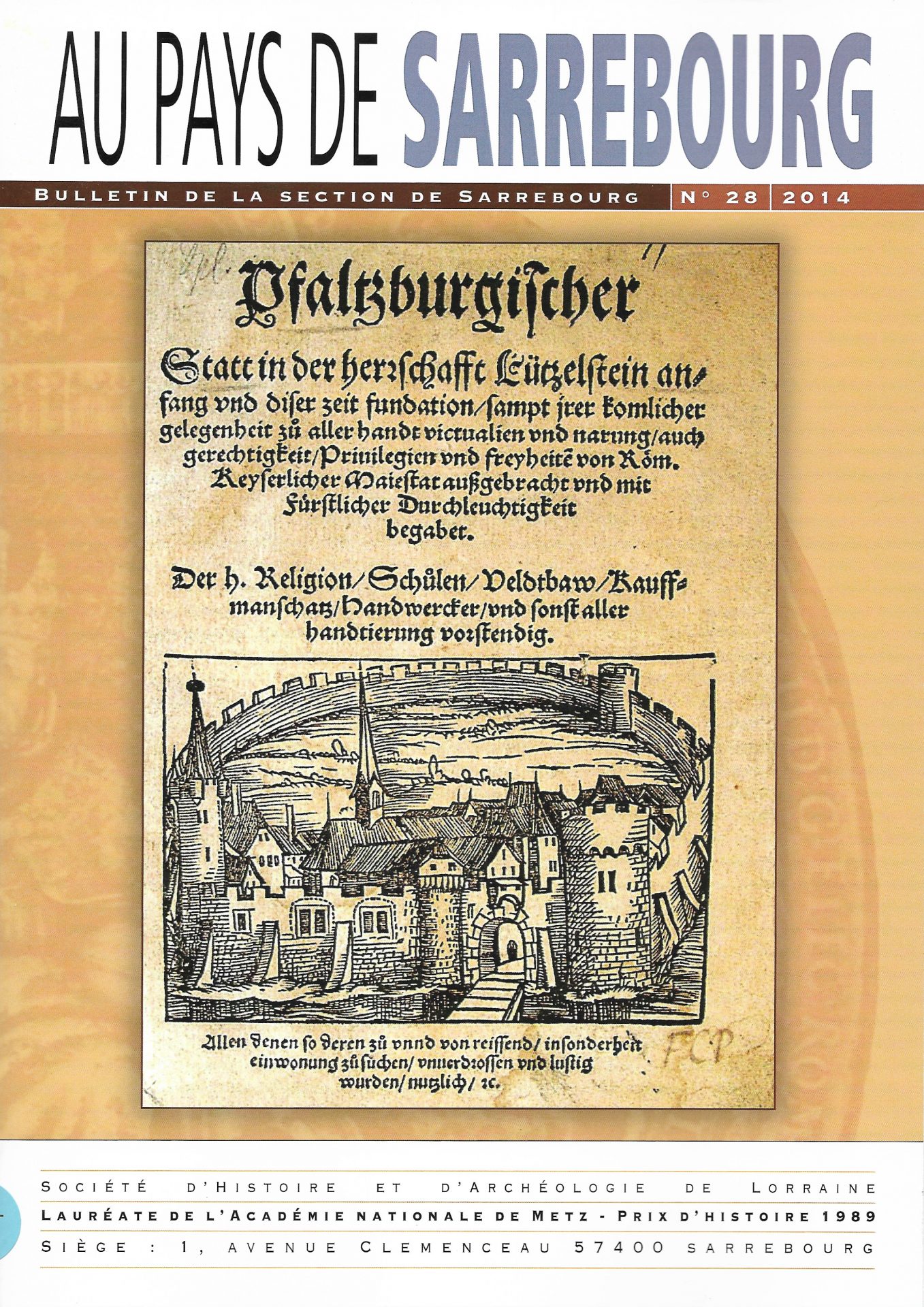 Au pays de Sarrebourg - Bulletin de la Section de Sarrebourg - 2014
