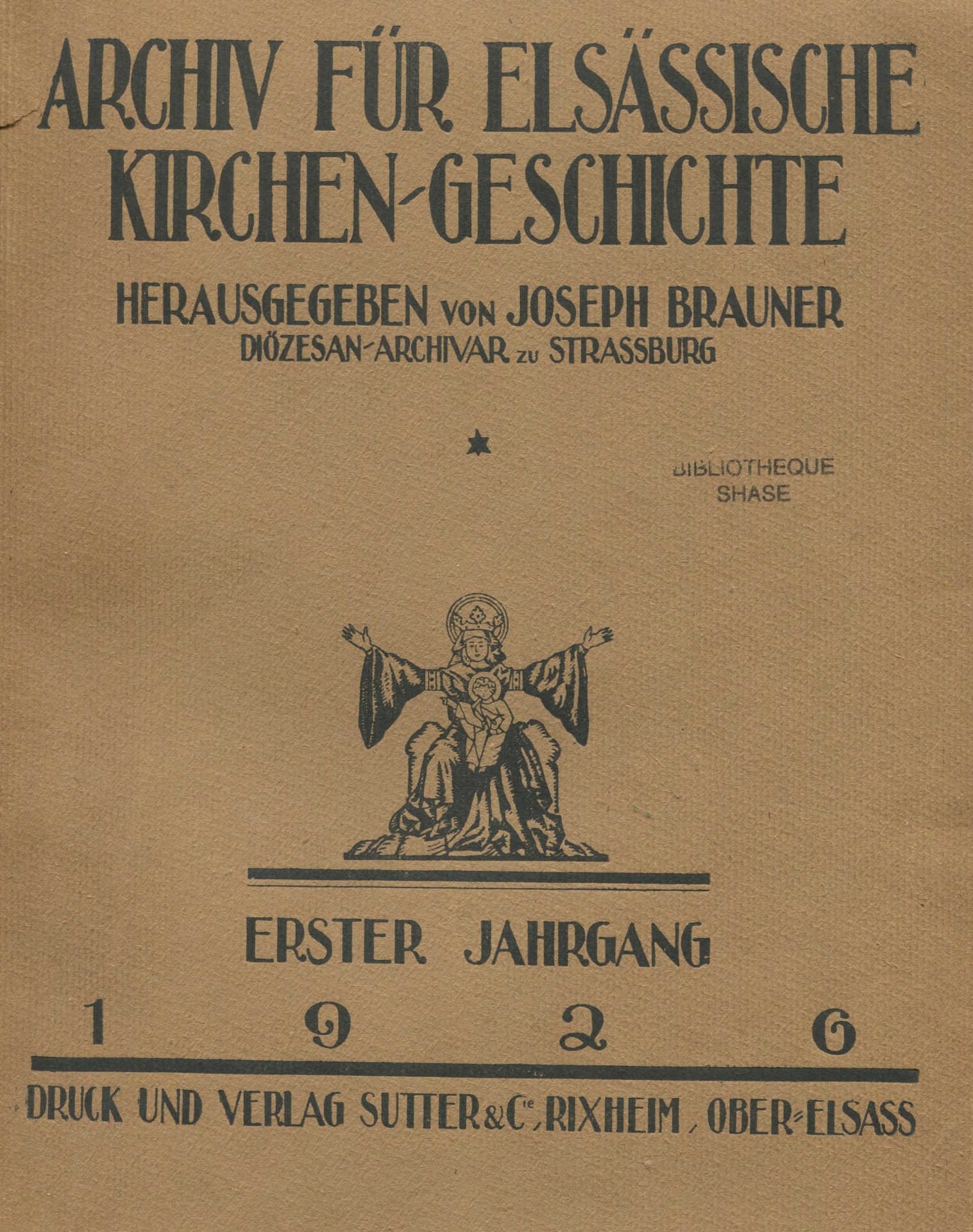 Archiv für elsässische Kirchen-Geschichte