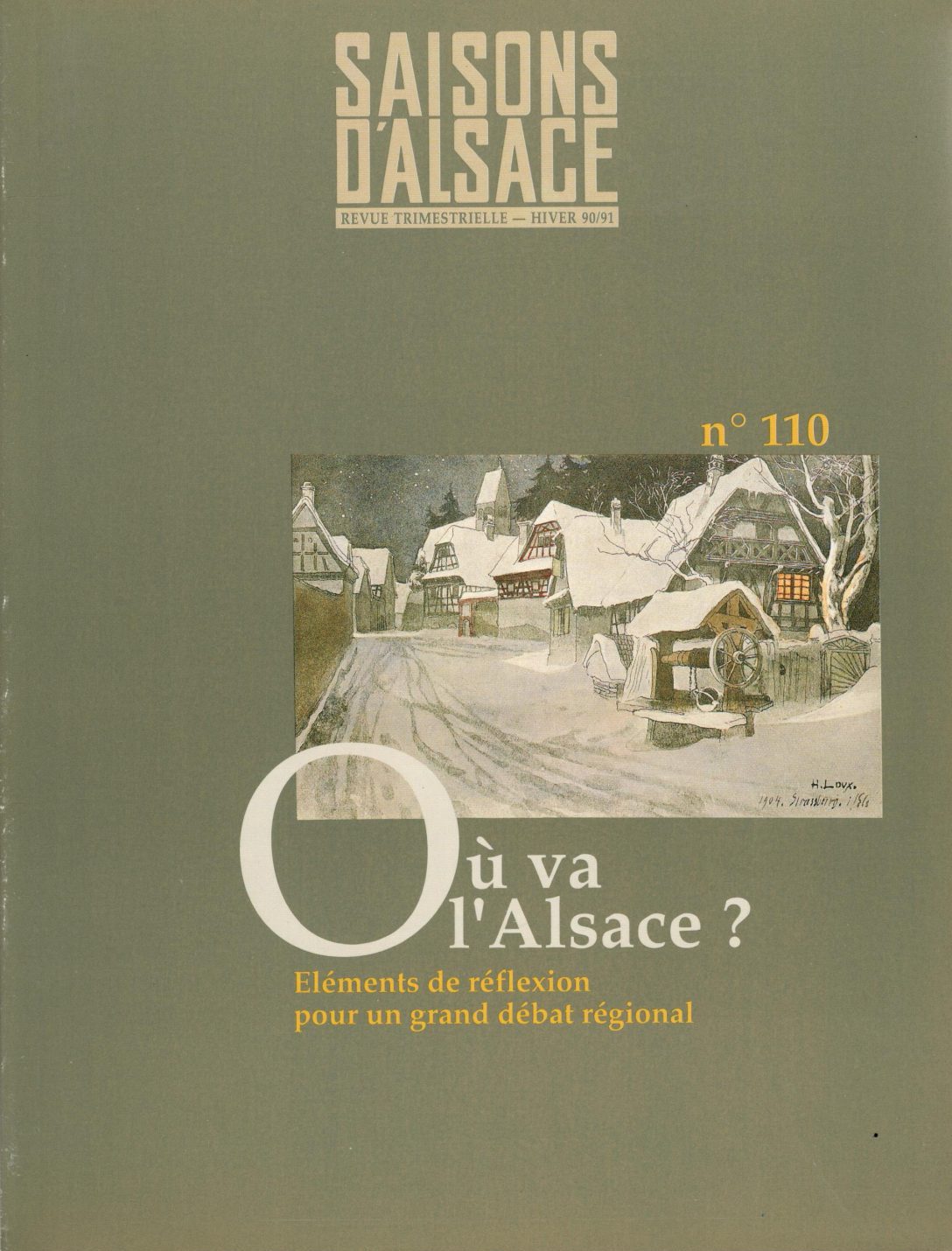 Saisons d'Alsace - Où va l'Alsace ?, éléments de réflexion pour un grand débat régional